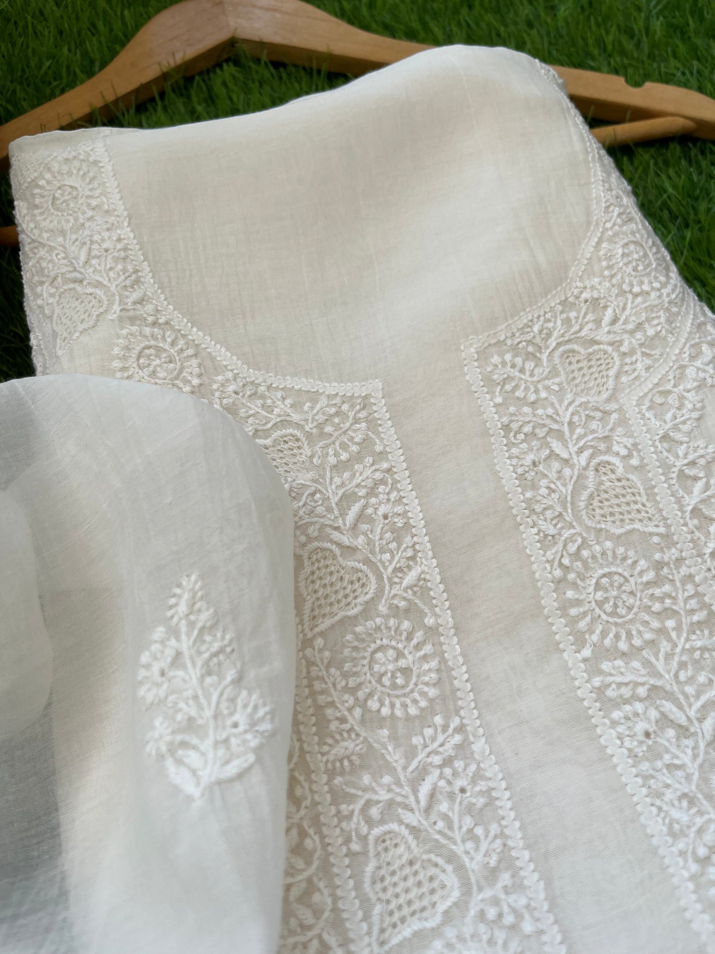 Chanderi Chikankari Kurta Dupatta