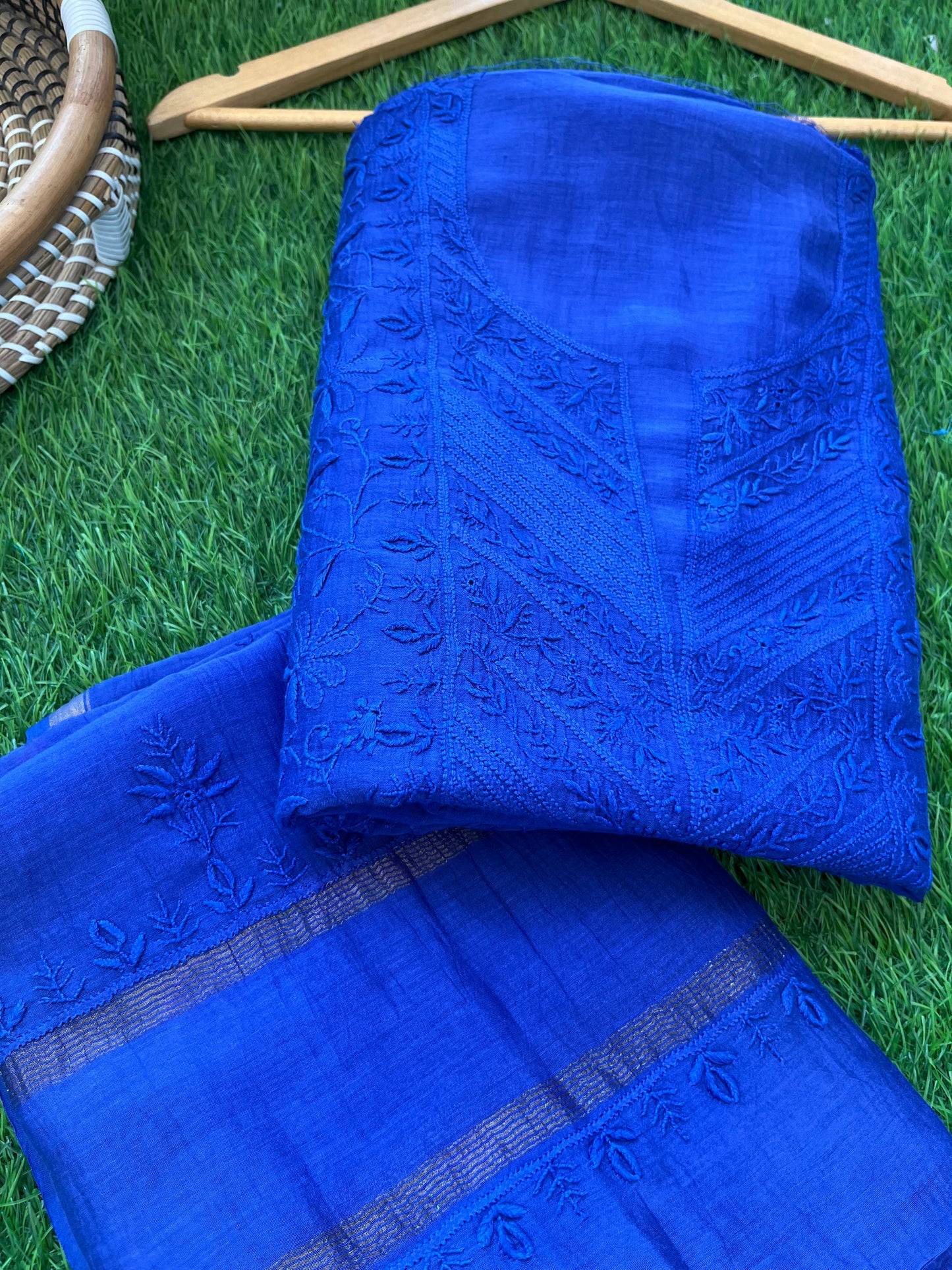 Chanderi Chikankari Kurta Dupatta