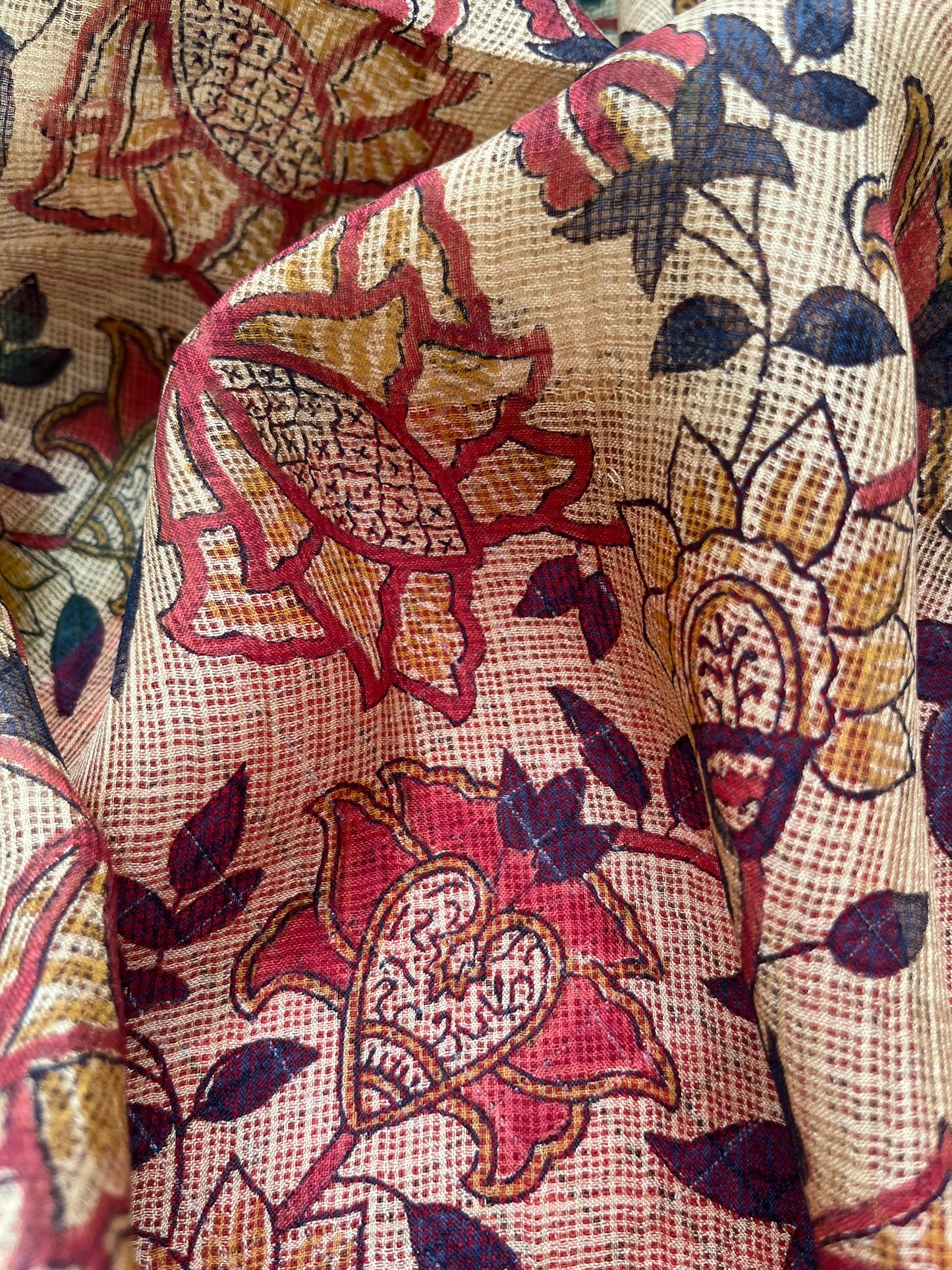 Kota silk block print Dupatta cotton Kurta bottom fabric