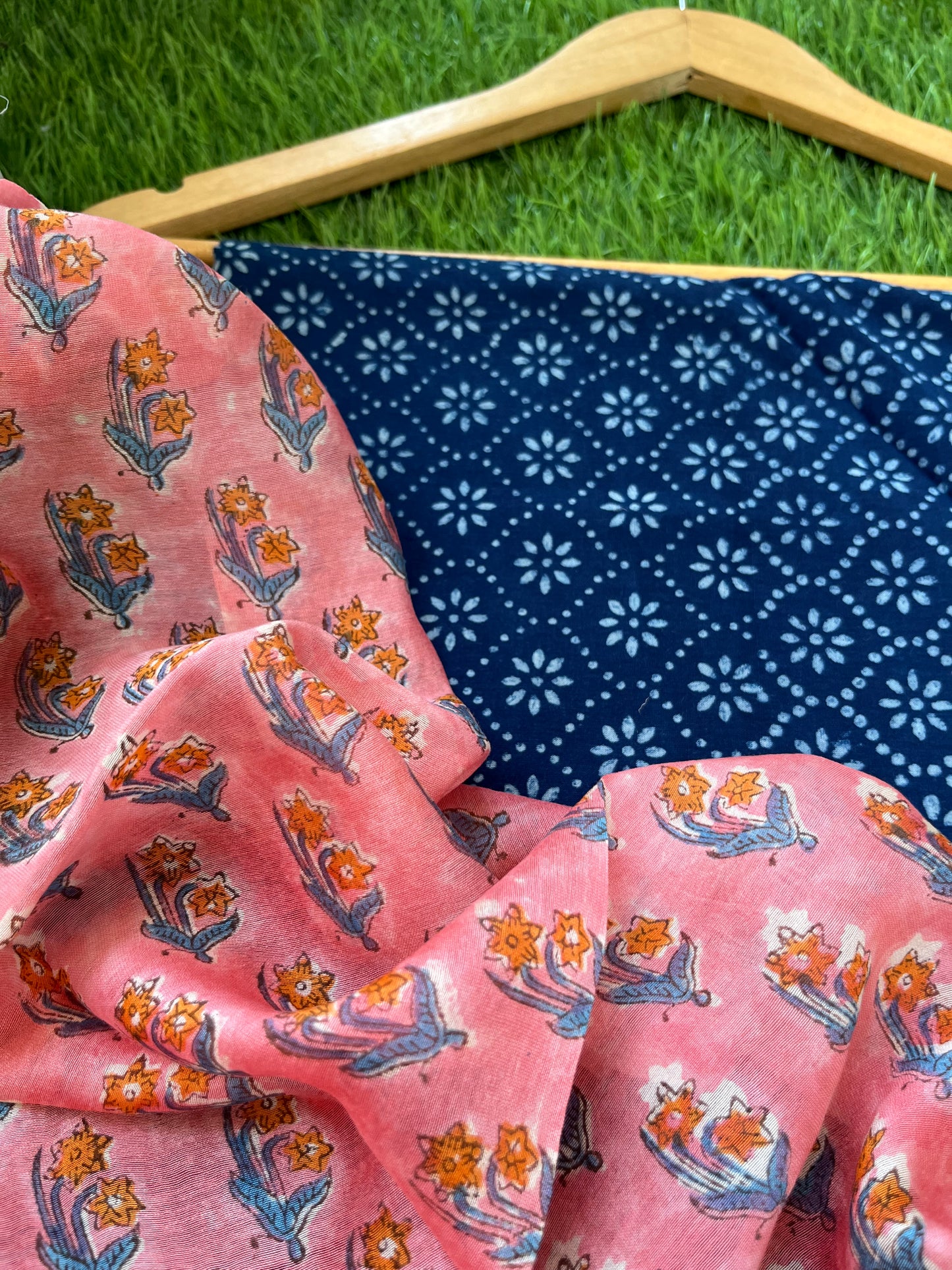 Cotton kurta chanderi dupatta