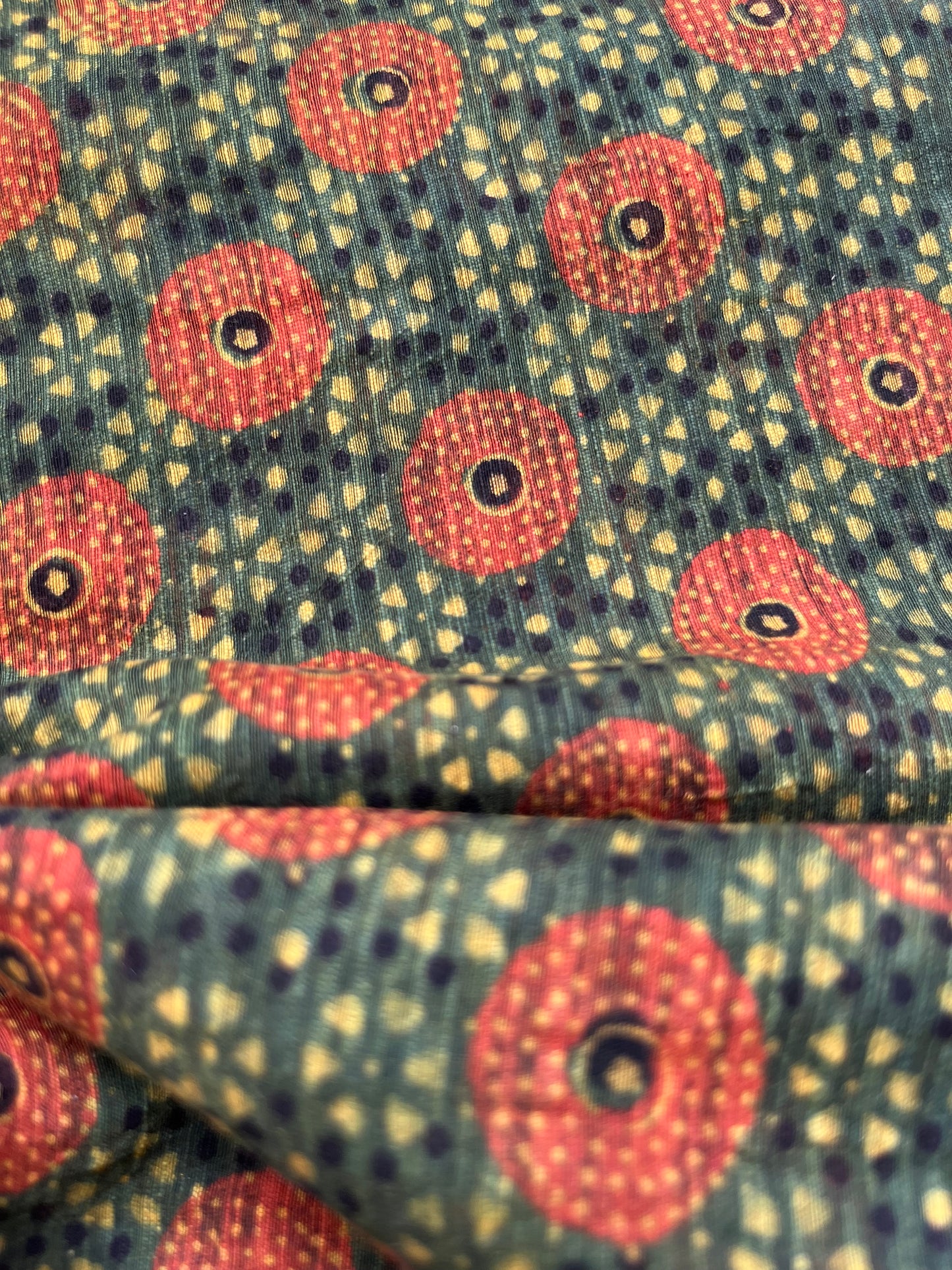 Ajrakh Chanderi fabric