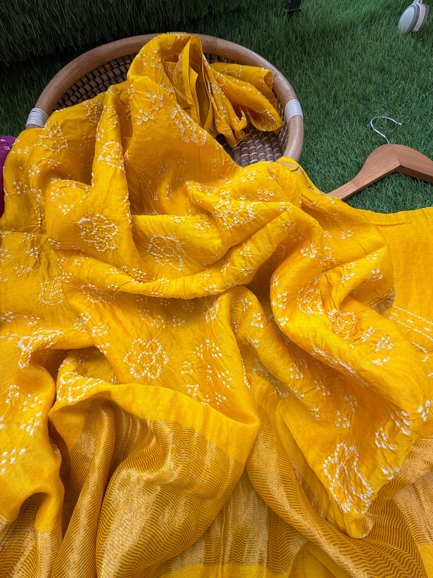 Chanderi Bandhani kurta dupatta
