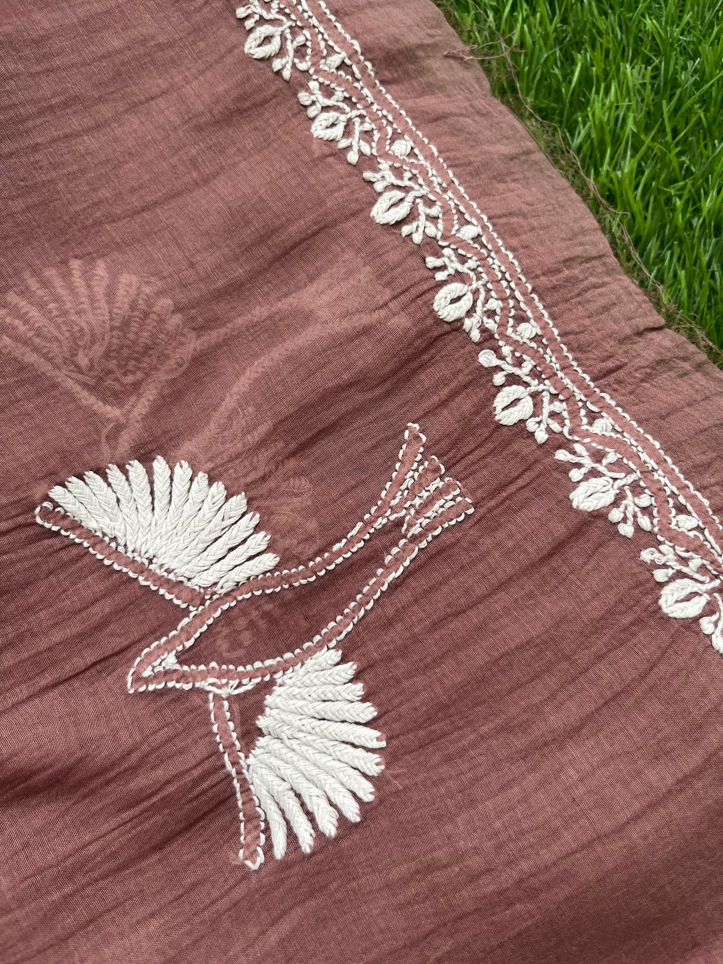 Chanderi Chikankari Kurta Dupatta