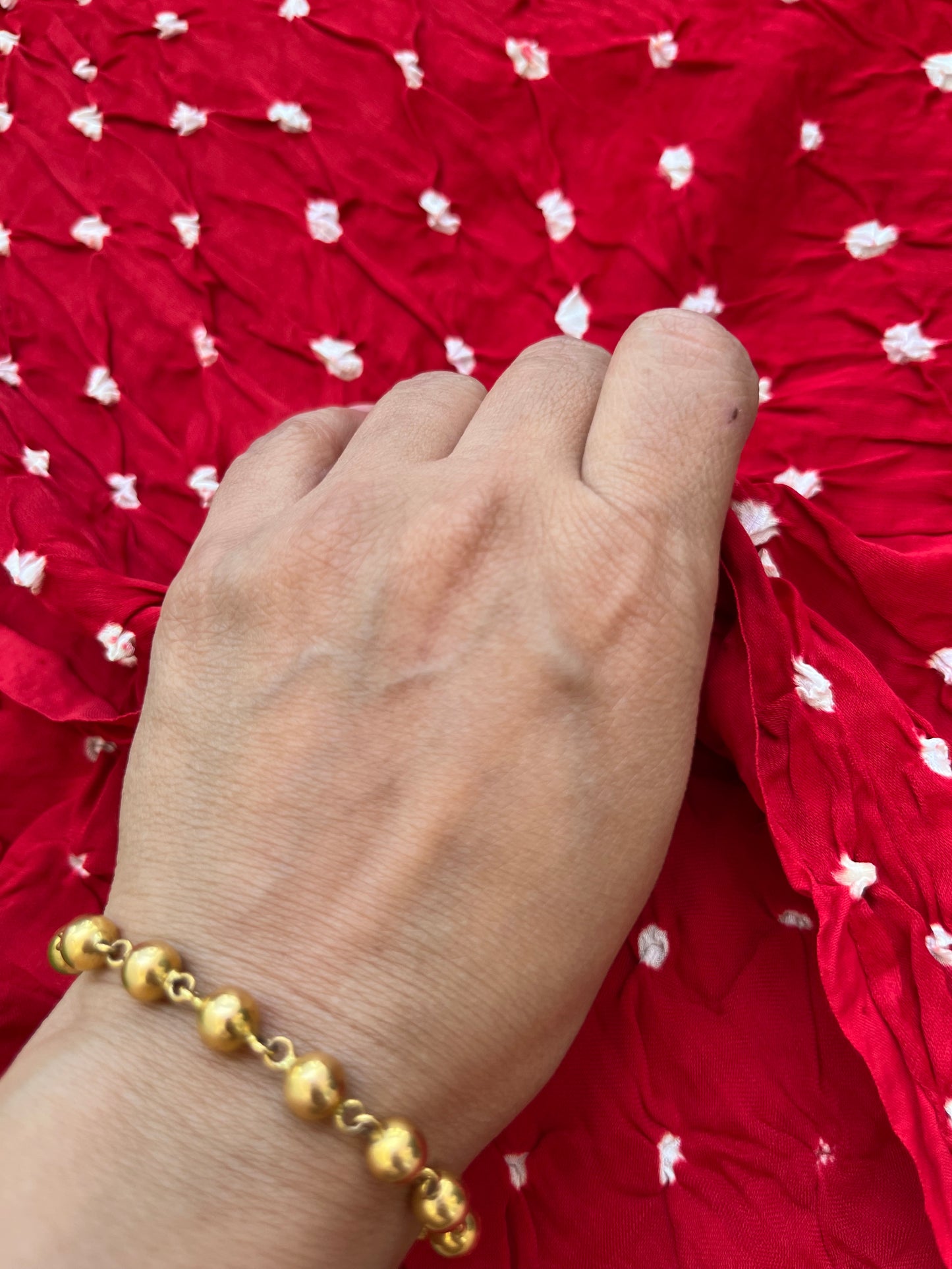 Modal Silk bandhani fabric