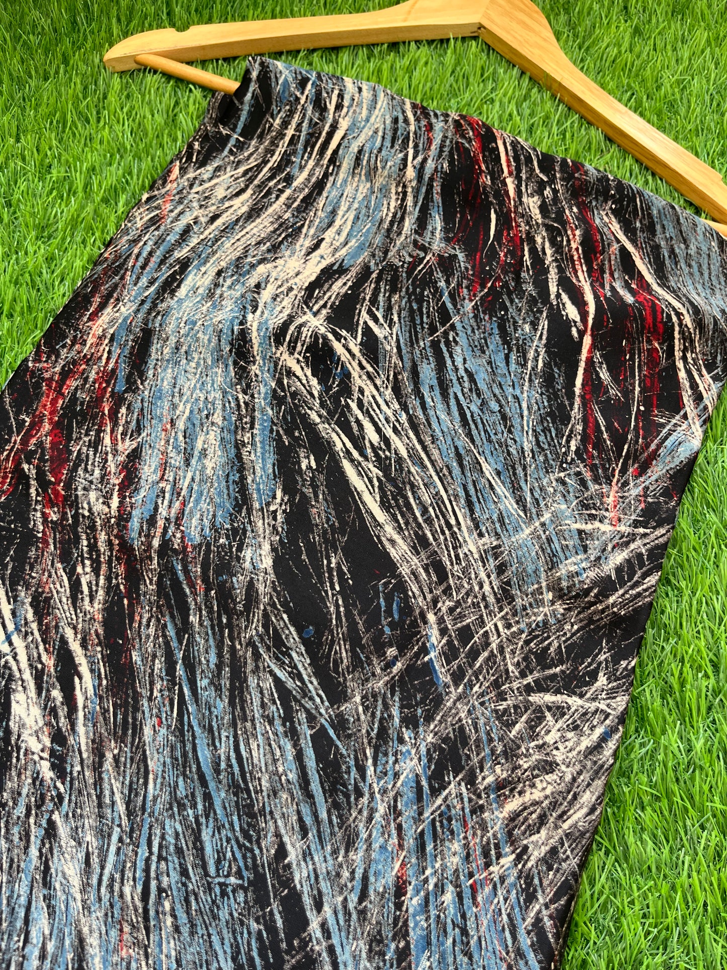 Modal Silk ajrakh fabric