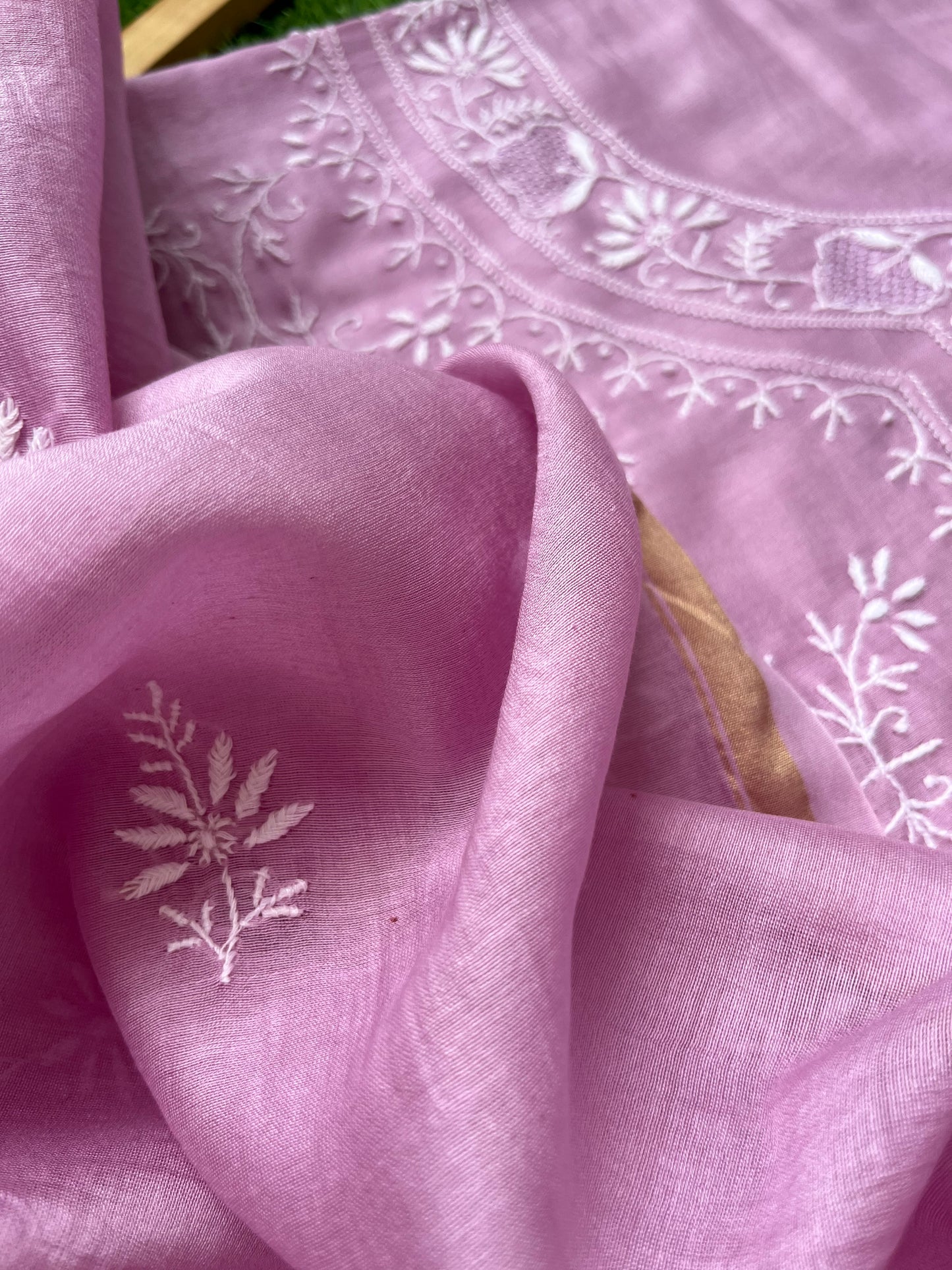 Chanderi Chikankari Kurta Dupatta