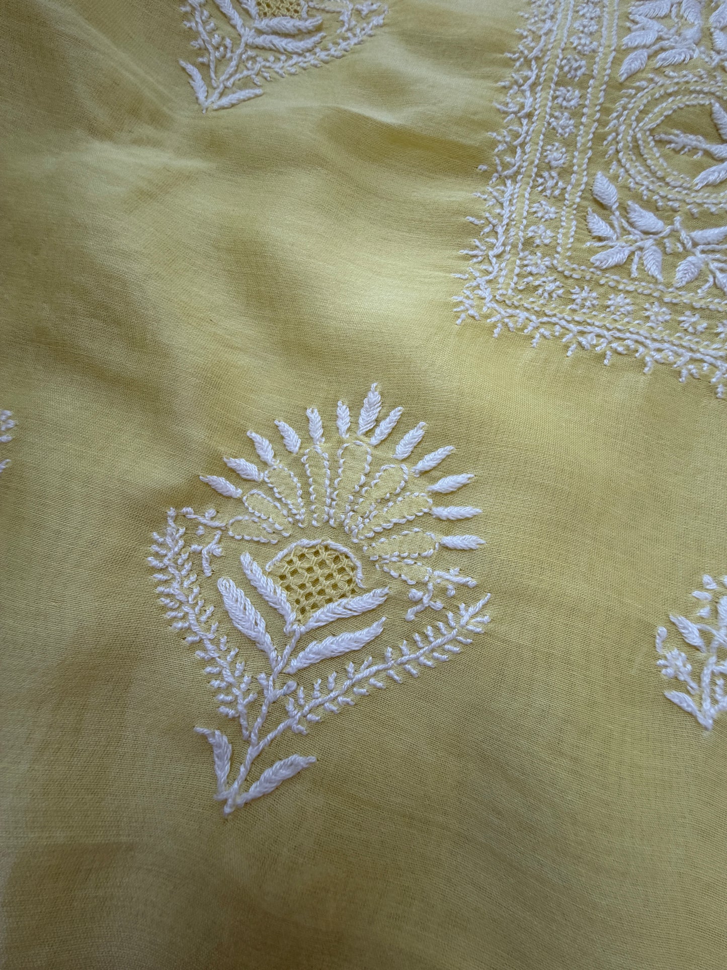 Chikankari chanderi Kurta