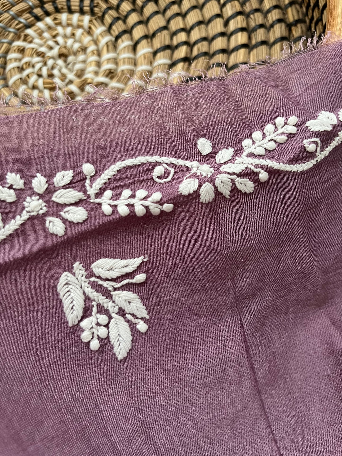 Chanderi chikankari kurta