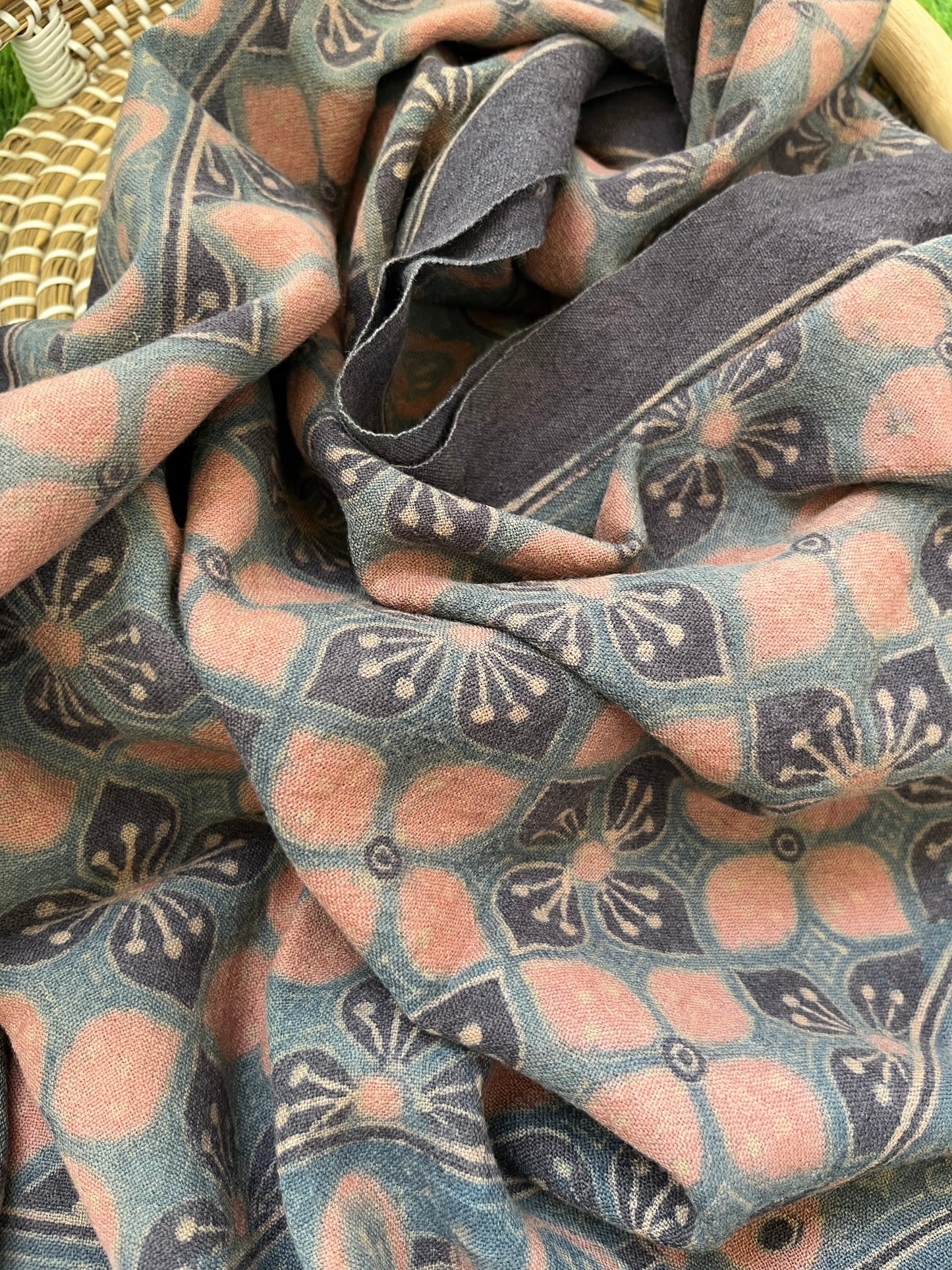 Handwoven ajrakh shawl