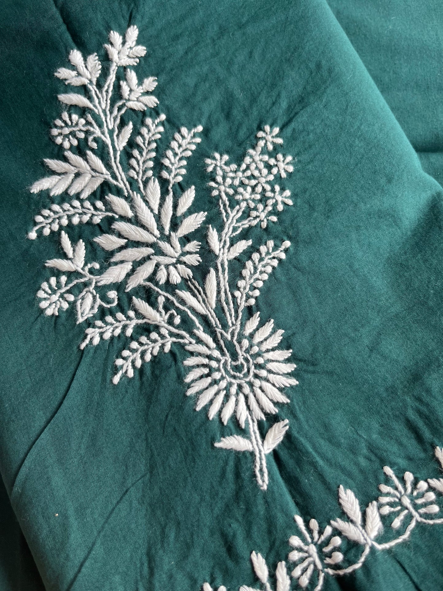Cotton chikan kurta bottom