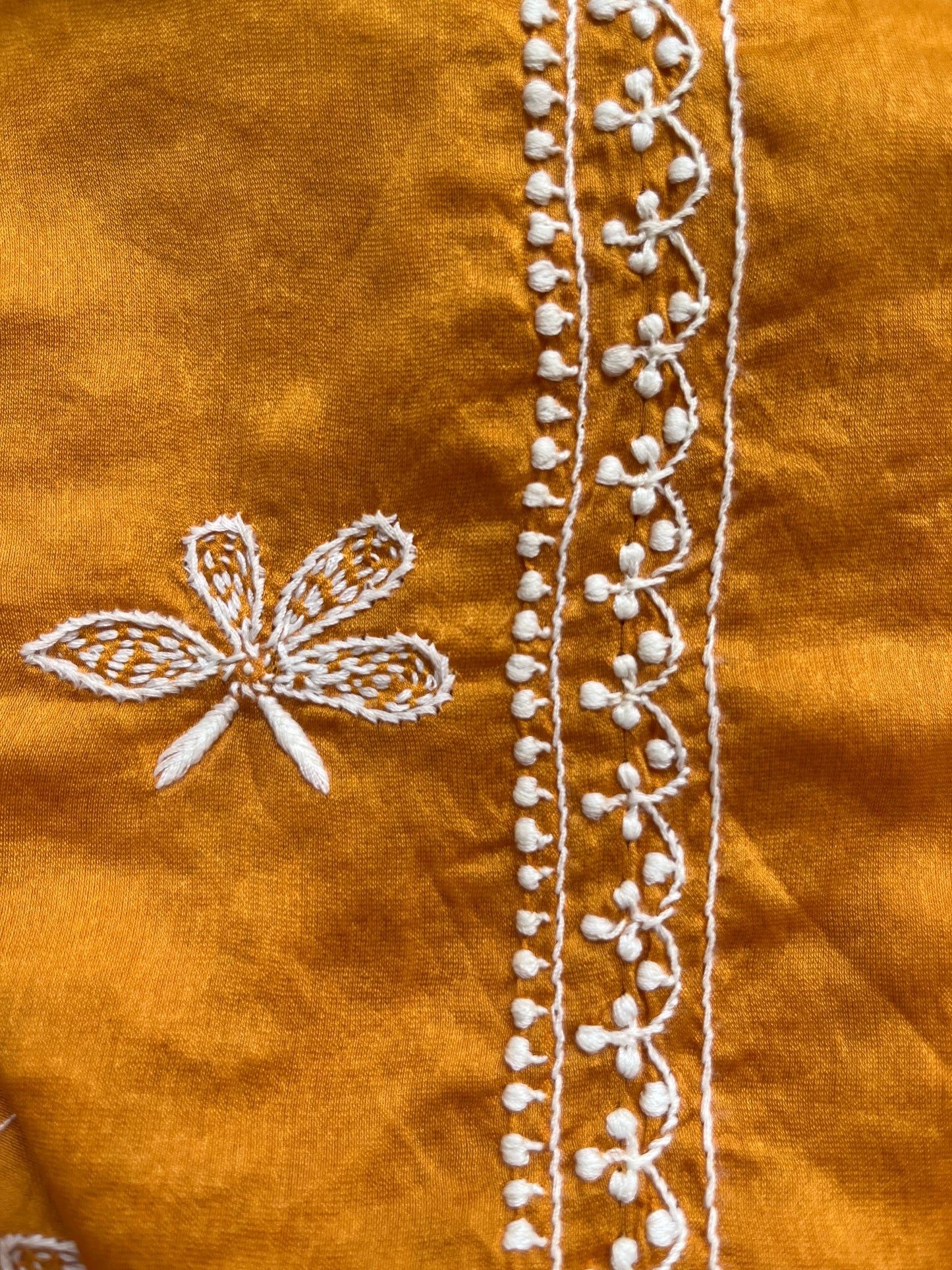 Chanderi chikankari kurta