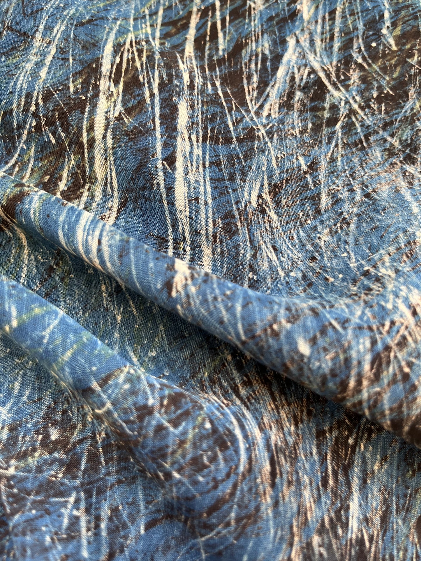 Modal Silk ajrakh fabric