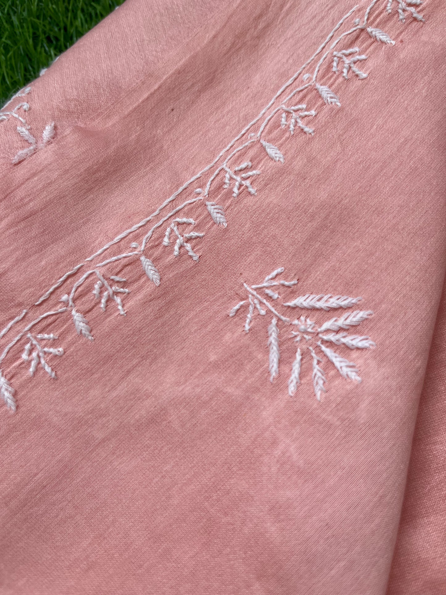 Chanderi chikan kurta