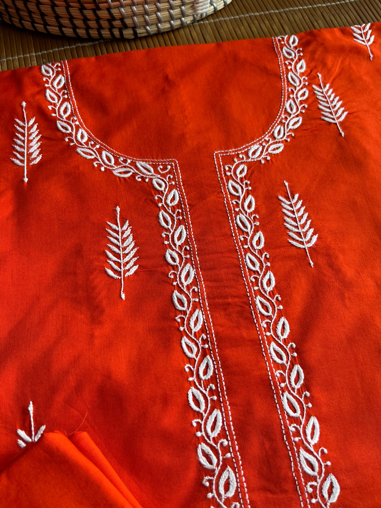 Cotton chikan kurta bottom