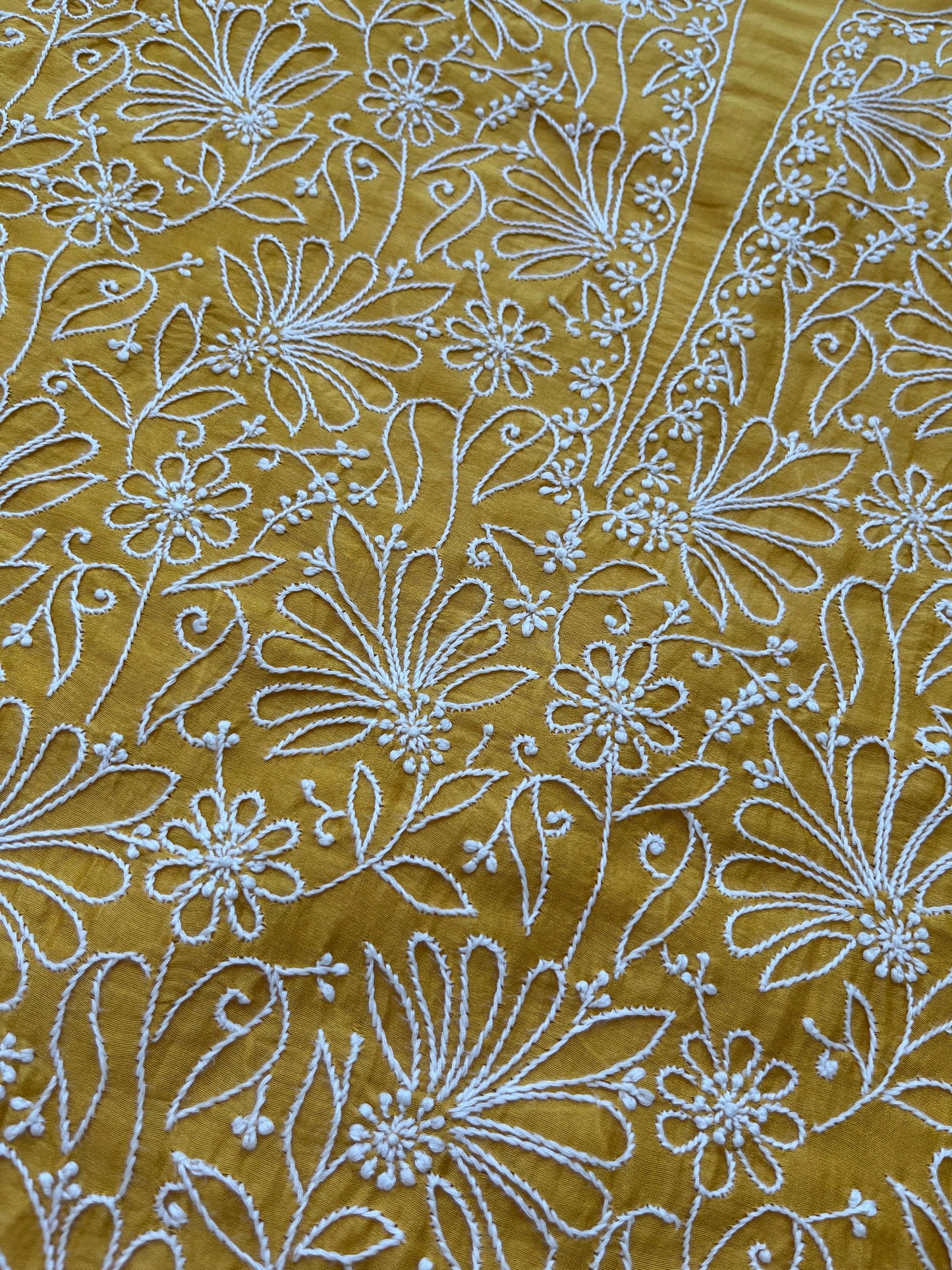 Chanderi chikankari kurta