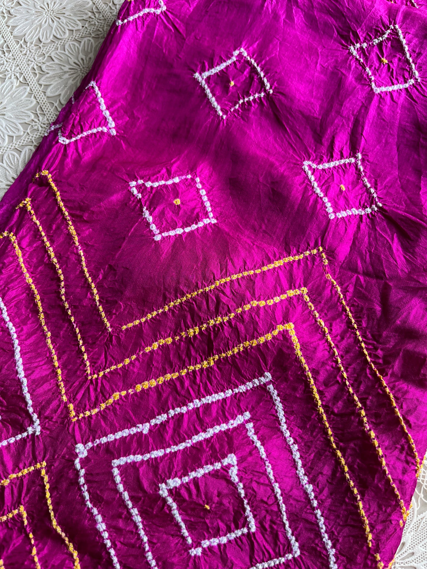 Mulberry Silk bandhani kurta