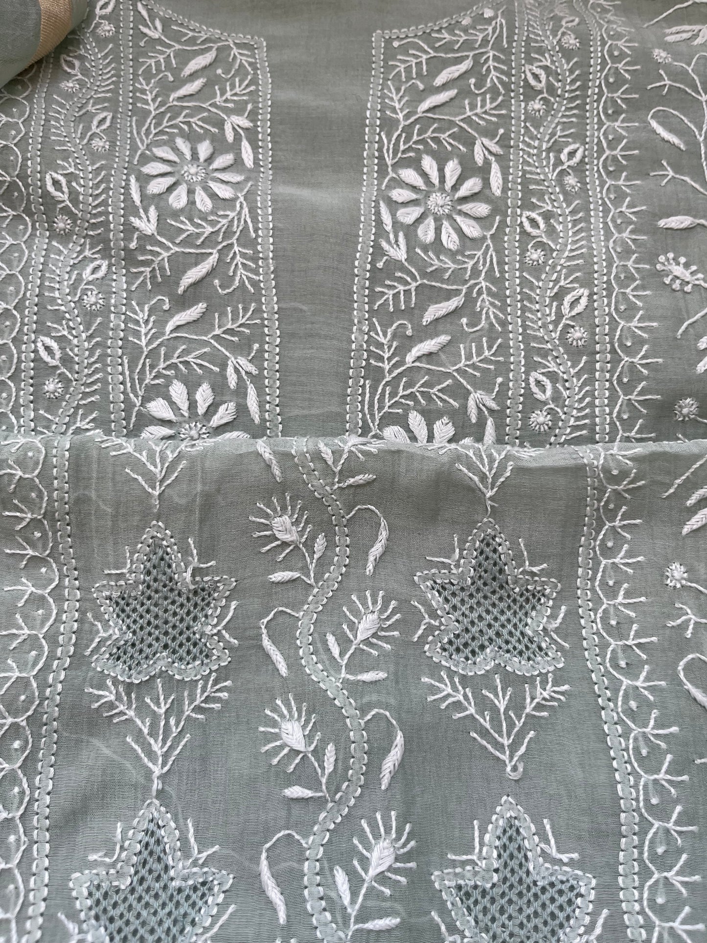 Chanderi Chikankari Kurta Dupatta