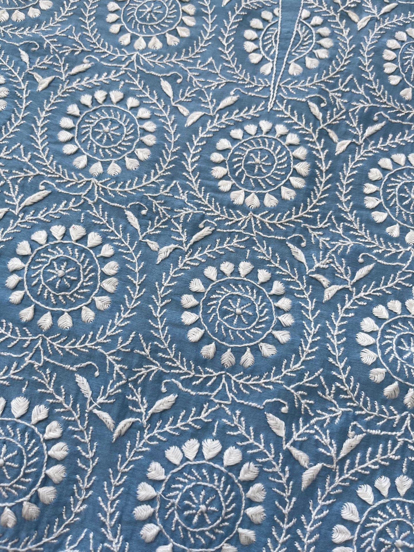 Chanderi chikankari kurta