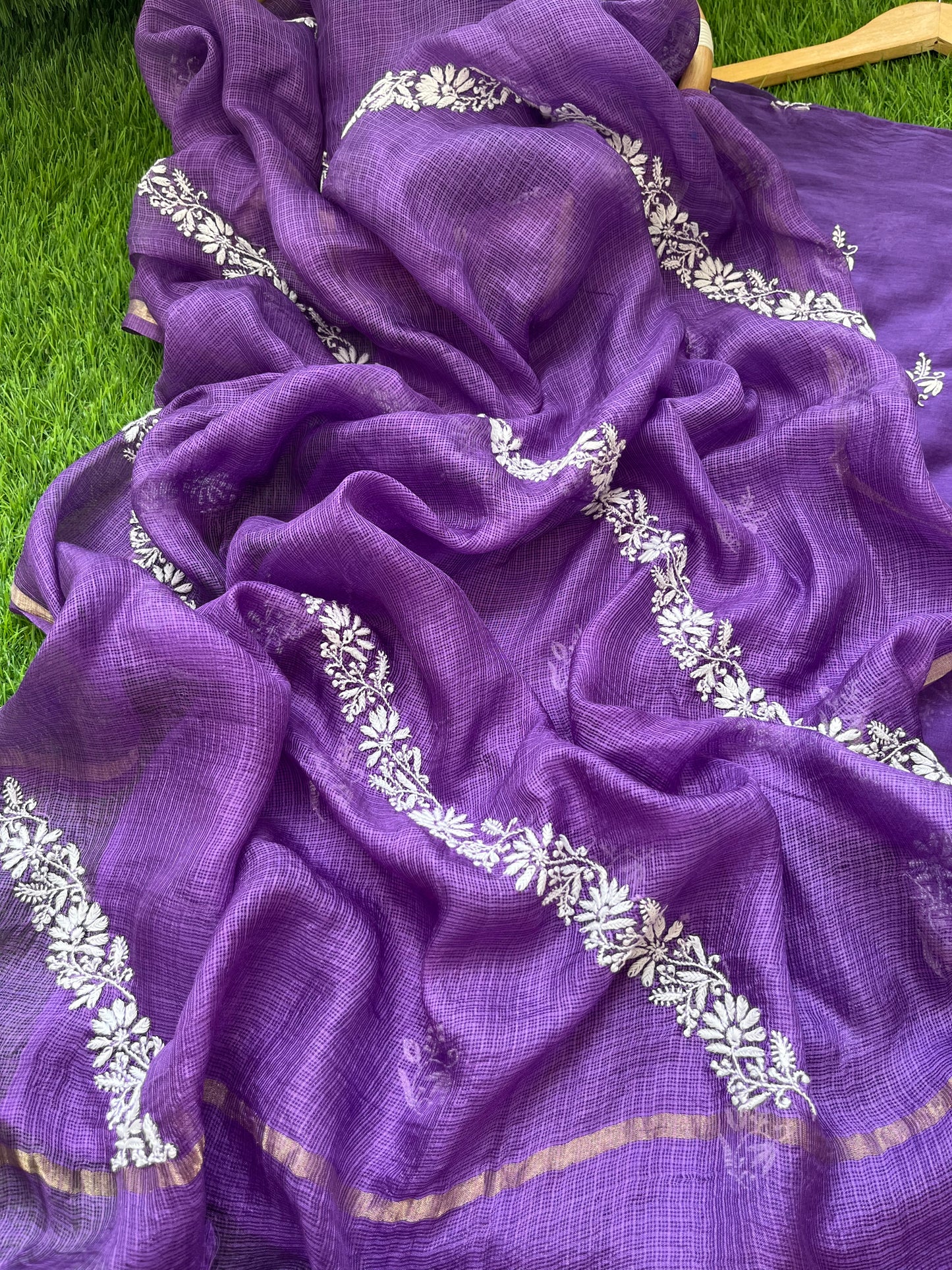 Chanderi chikan kurta and Dupatta