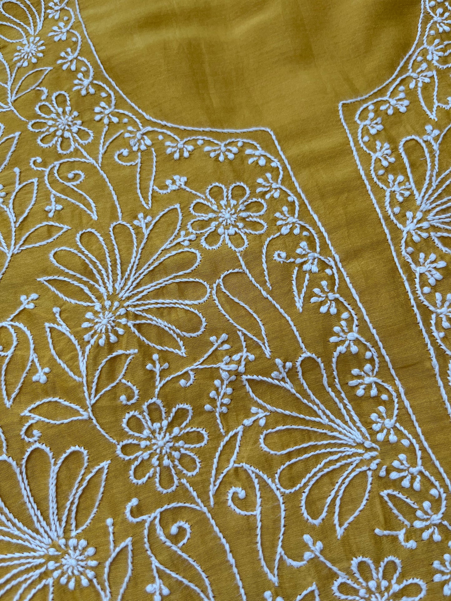 Chanderi chikankari kurta