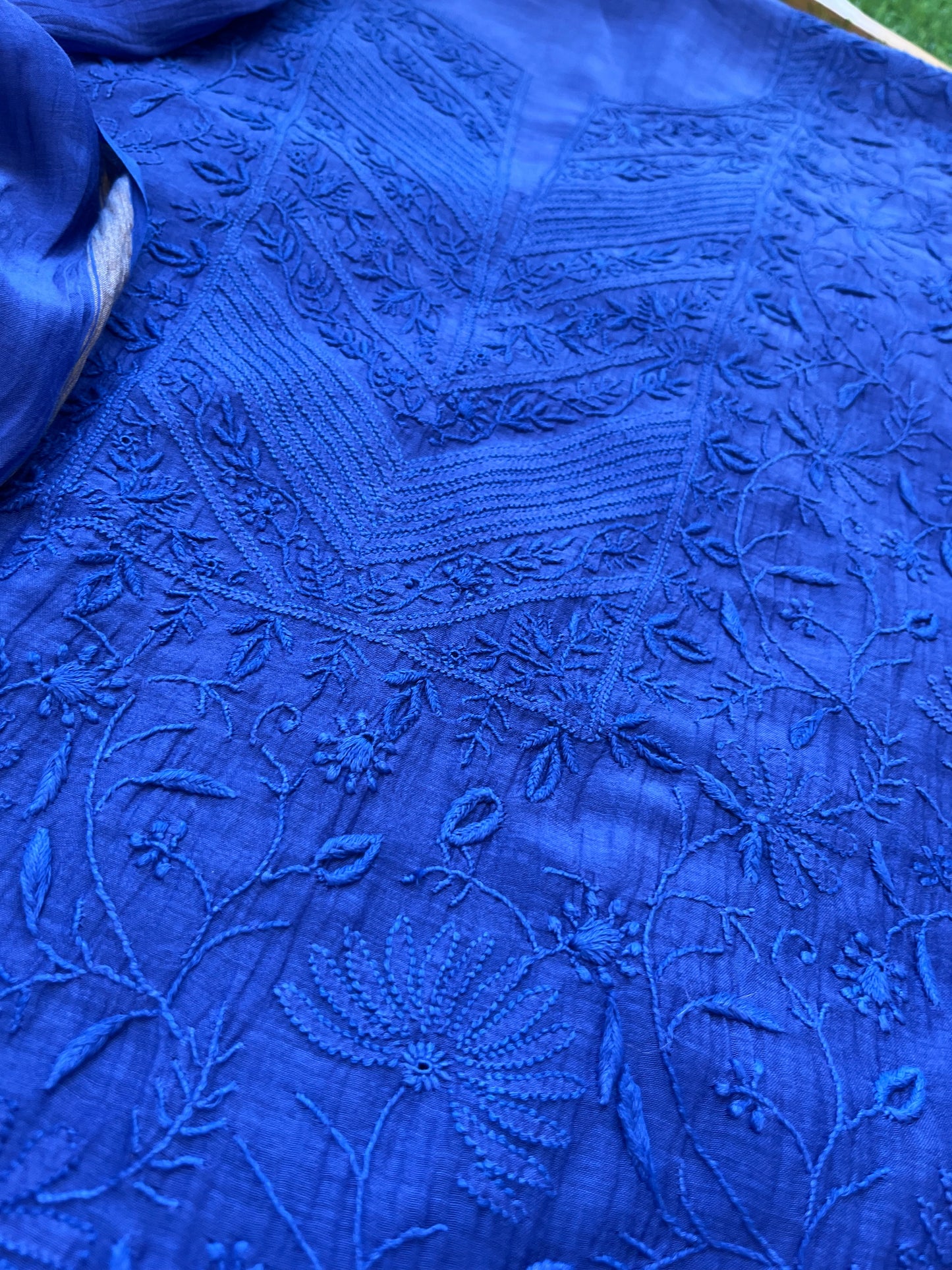 Chanderi Chikankari Kurta Dupatta