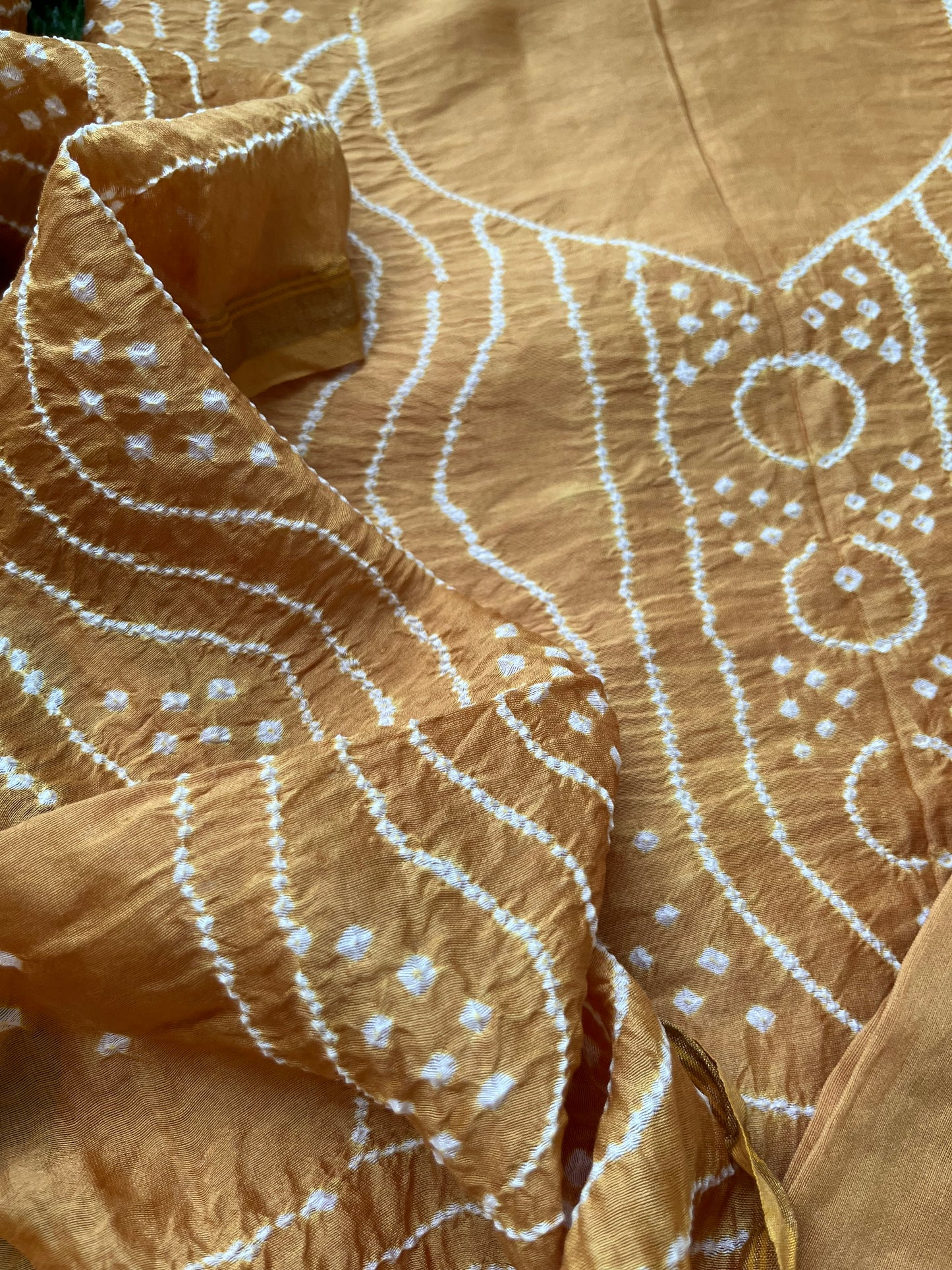 Chanderi Bandhani kurta dupatta
