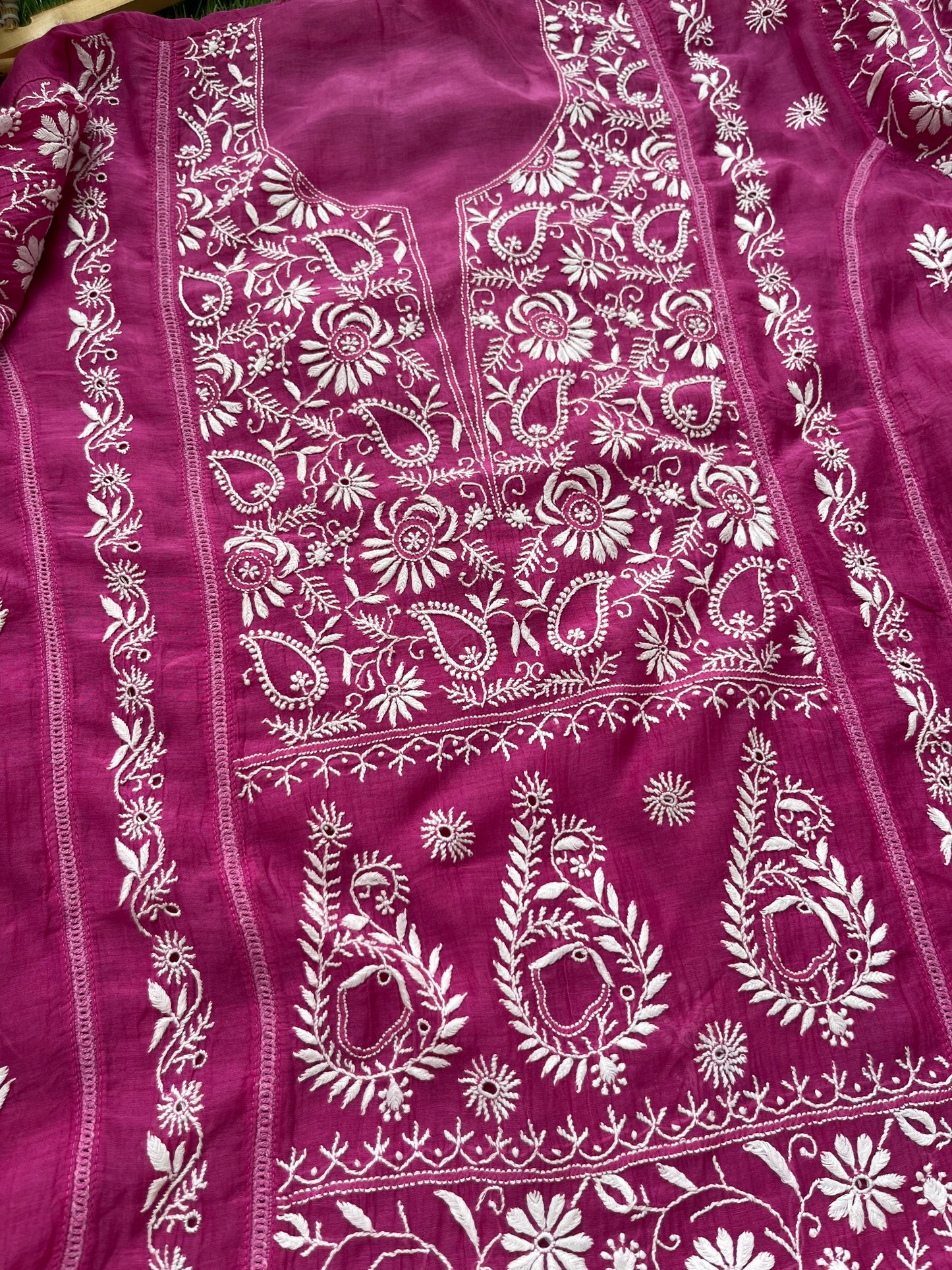 Chanderi Chikankari Kurta Dupatta
