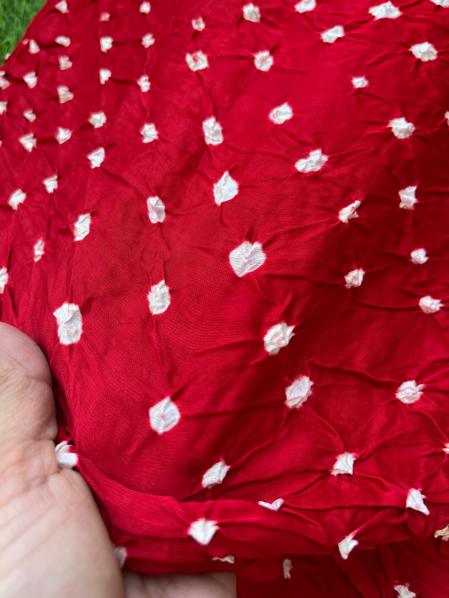 Modal Silk bandhani fabric