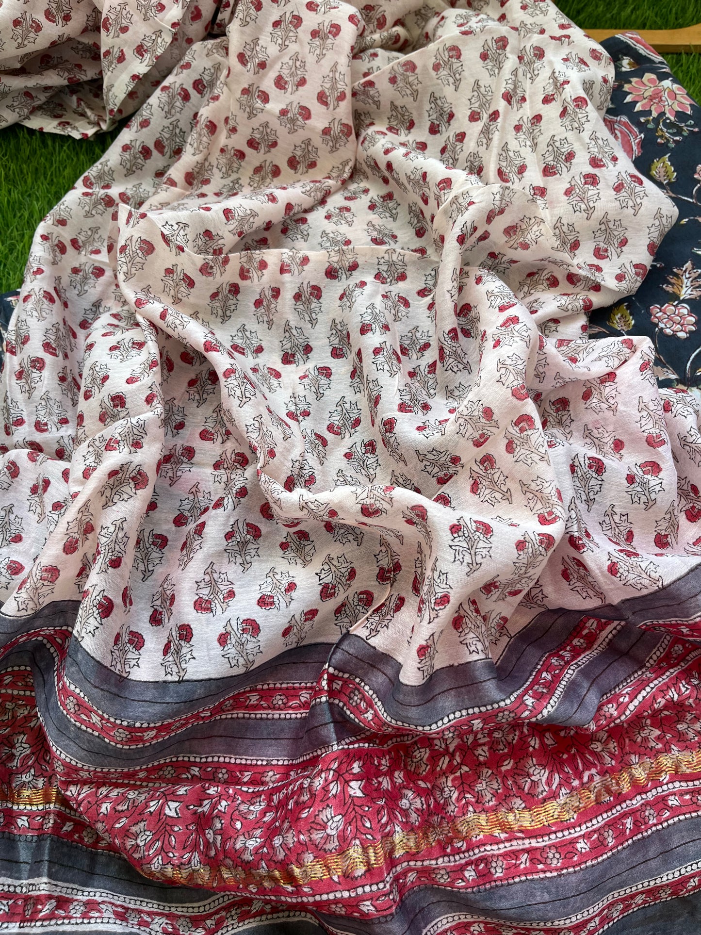 Cotton kurta bottom chanderi dupatta