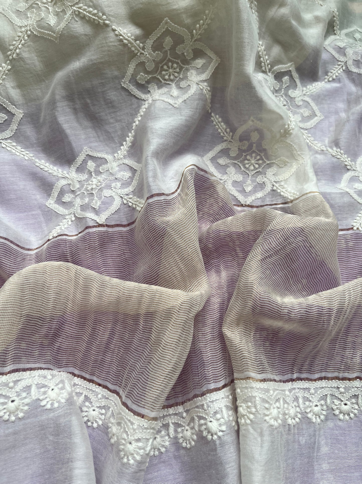 Chikankari chanderi dupatta silk bandhani kurta