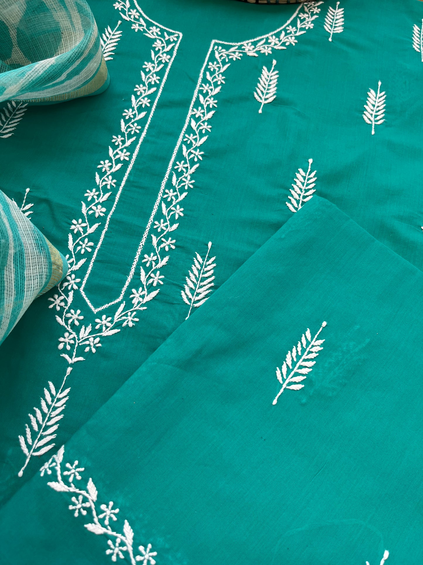 Cotton chikan kurta bottom