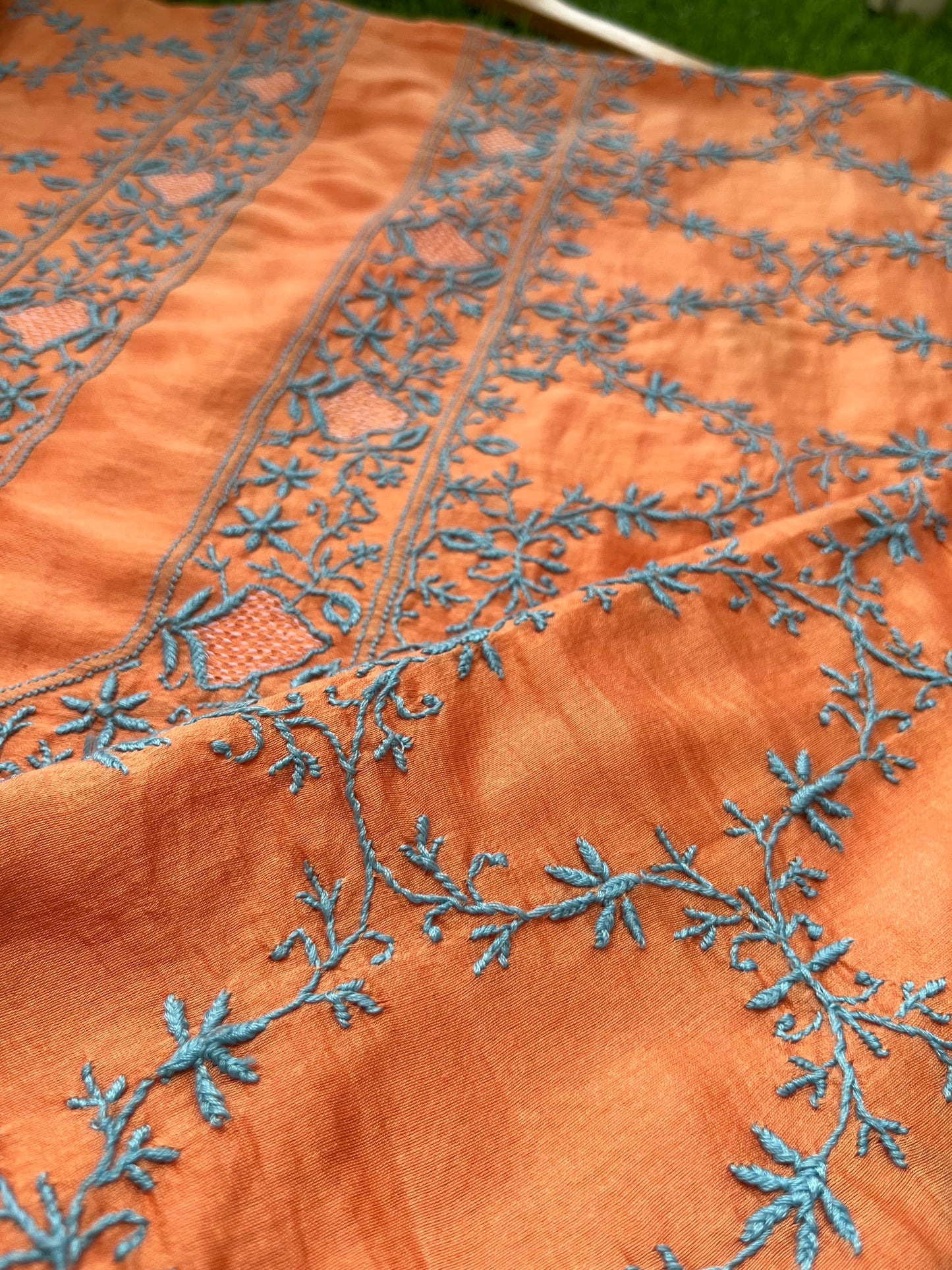 Chanderi Chikankari Kurta Dupatta