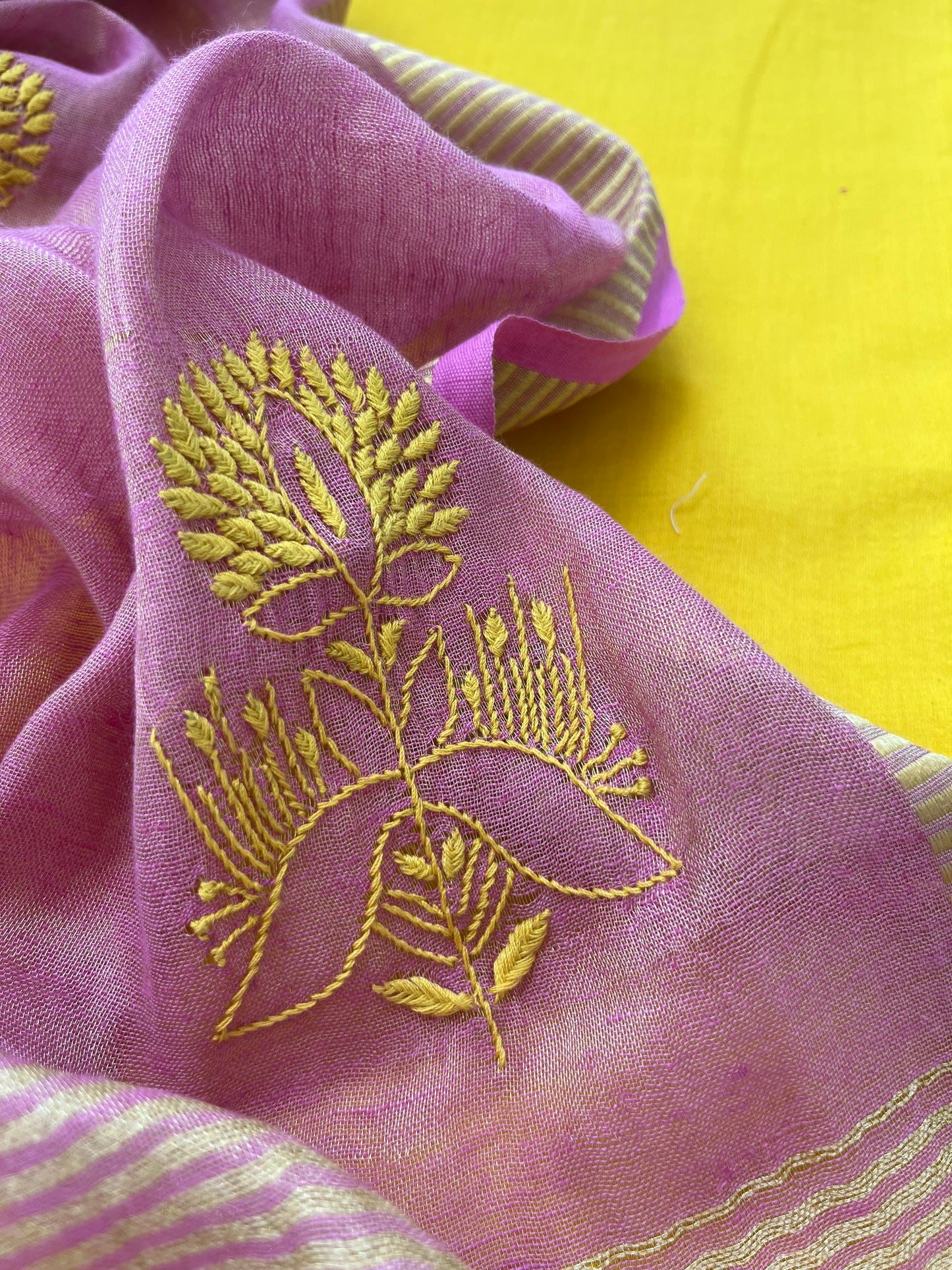 Chanderi kurta bottom fabric linen tissue chikan work dupatta