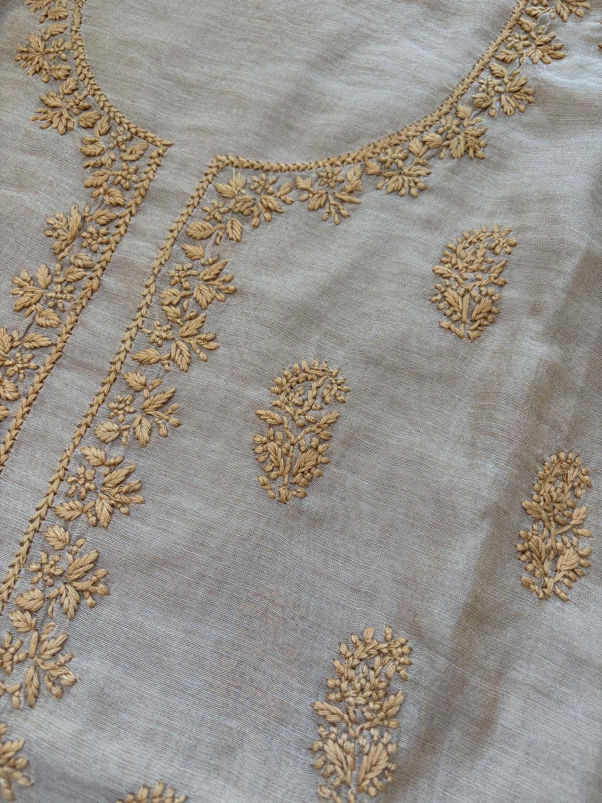 Chikankari chanderi Kurta