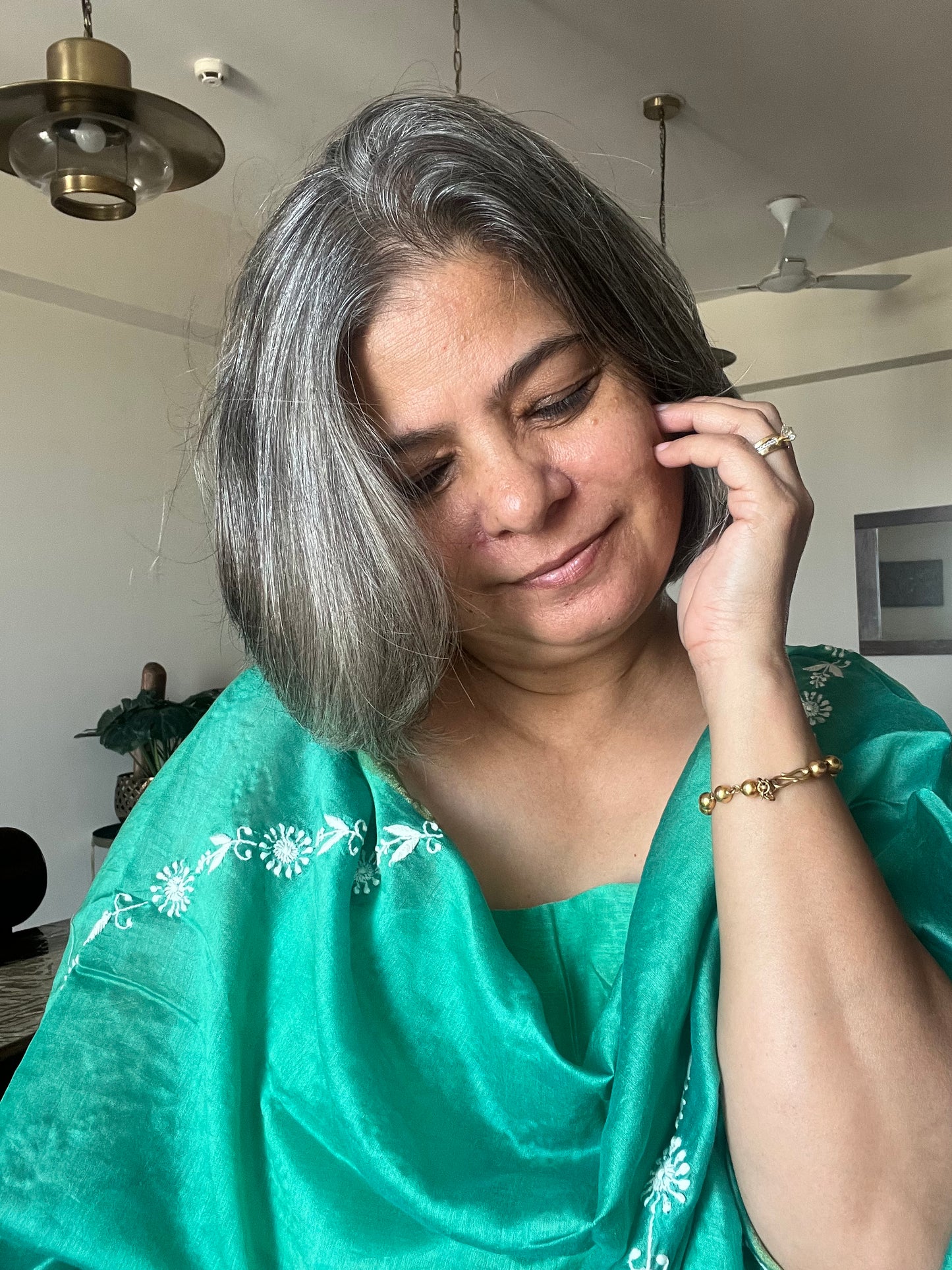 Chanderi chikan kurta and Dupatta