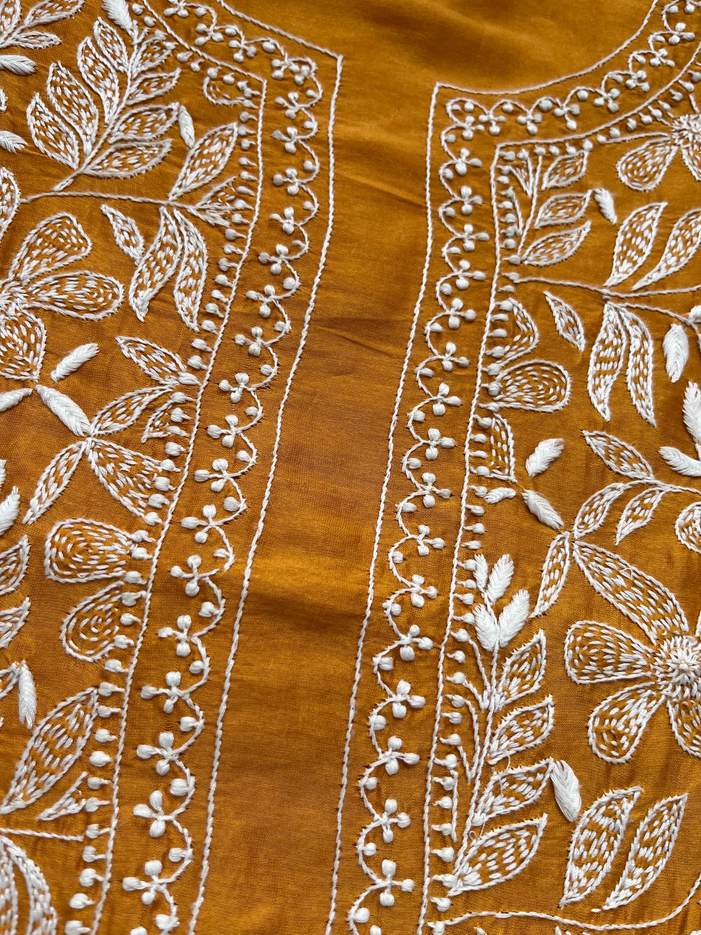 Chanderi chikankari kurta