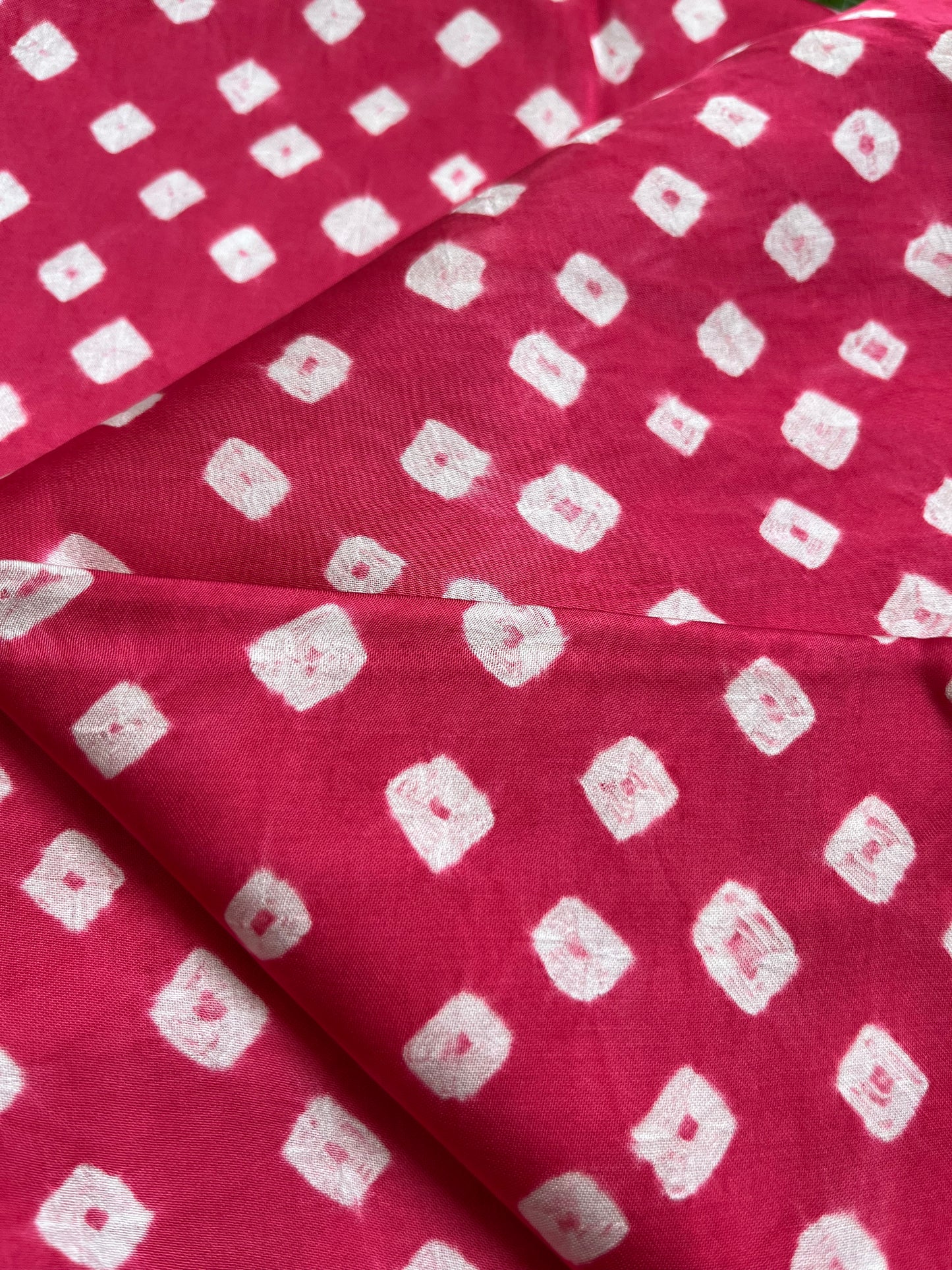 Modal Silk bandhani fabric
