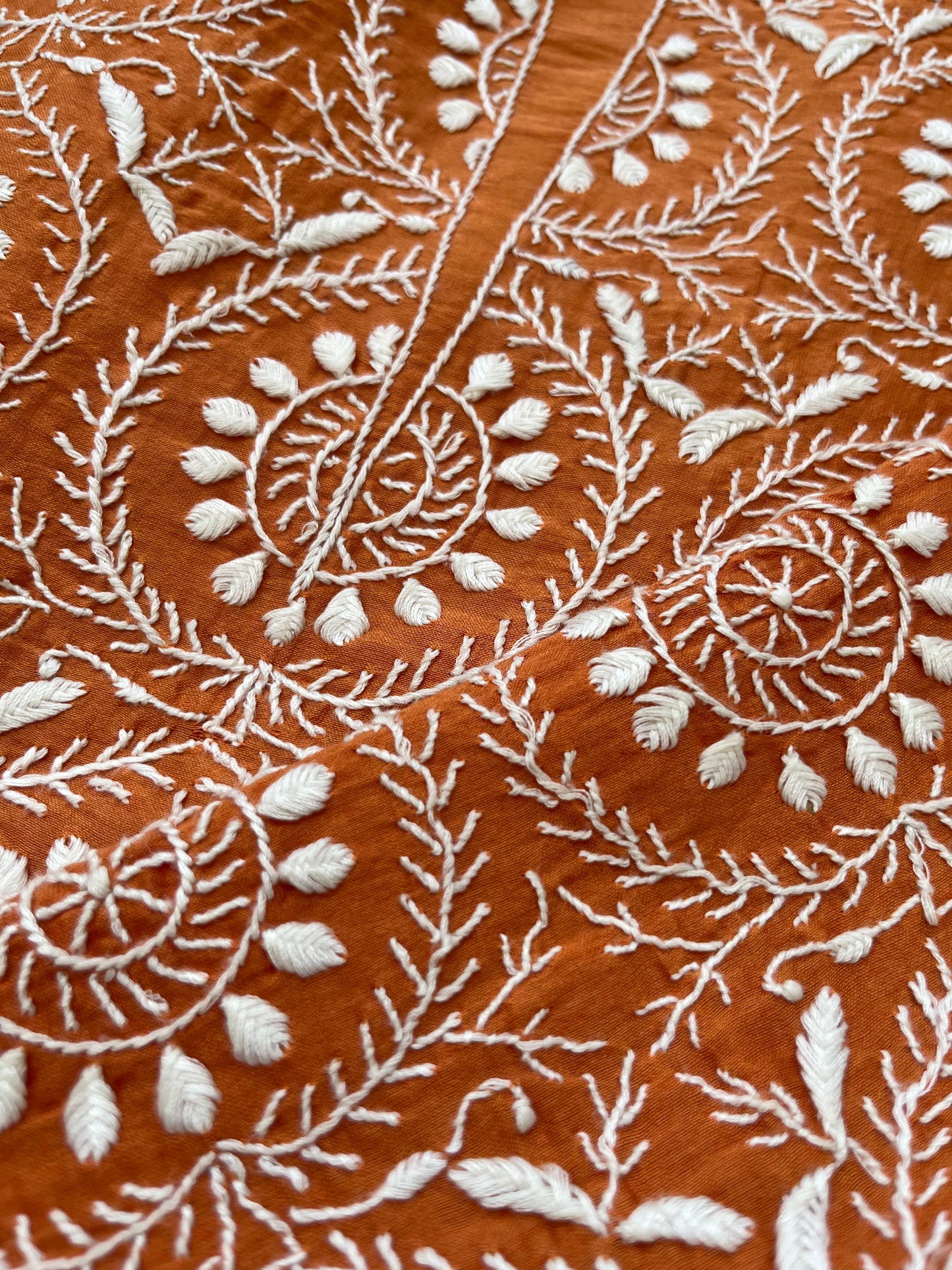 Chanderi chikankari kurta