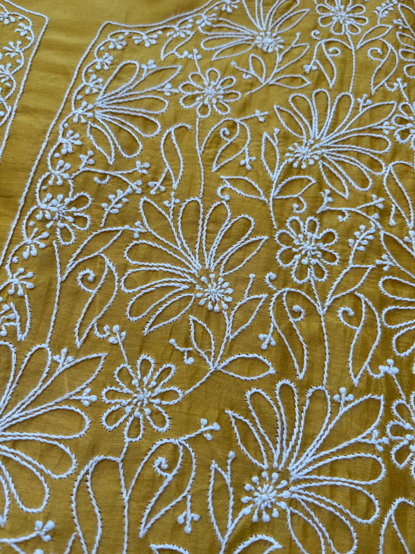 Chanderi chikankari kurta