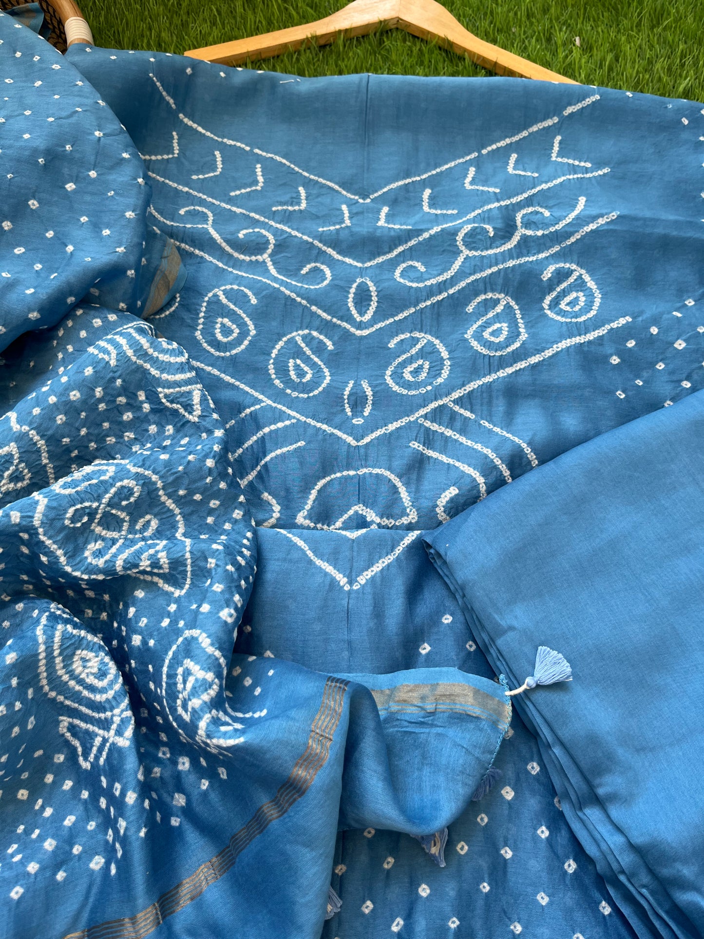 Chanderi Bandhani kurta dupatta