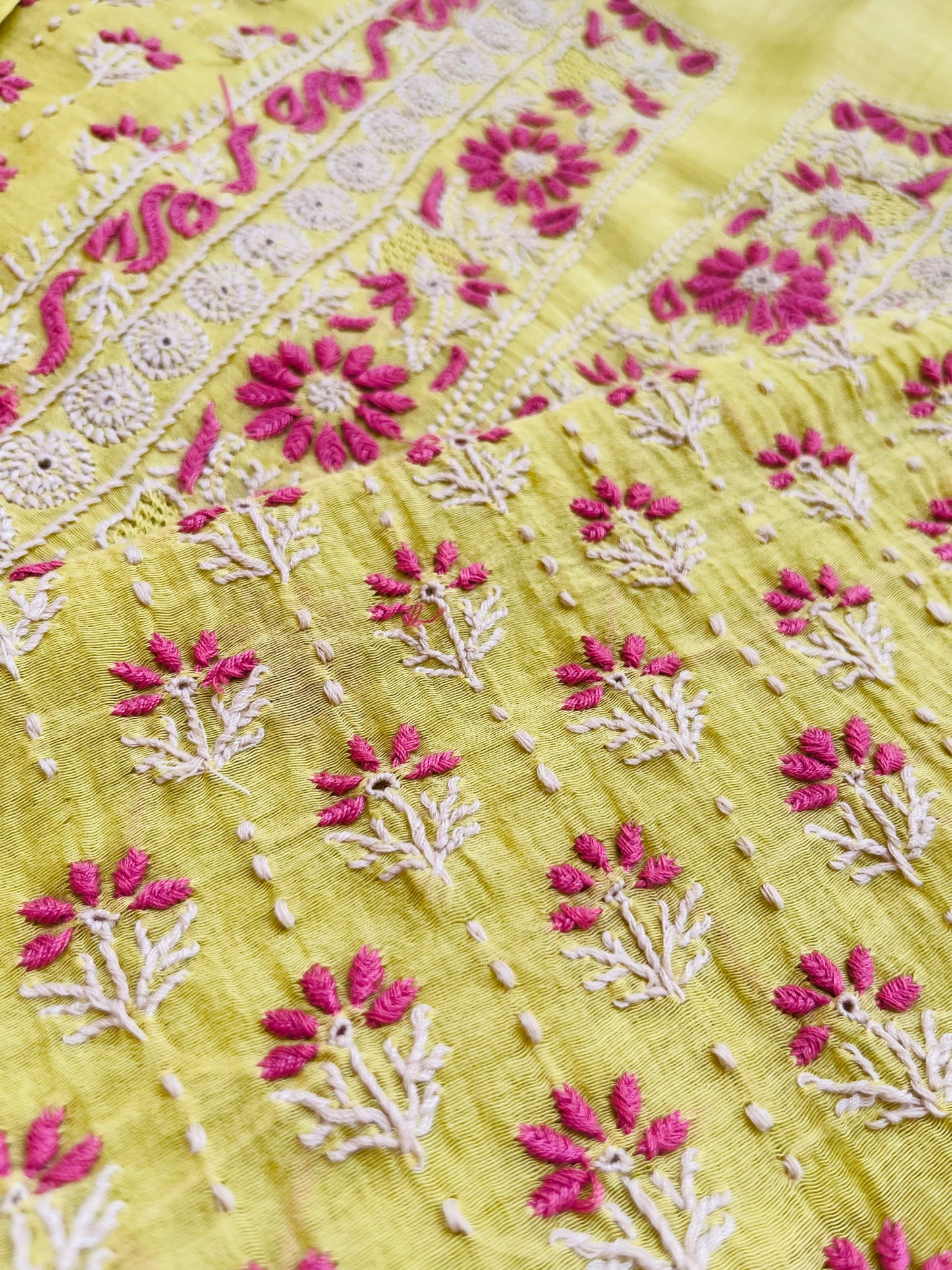 Chanderi Chikankari Kurta Dupatta