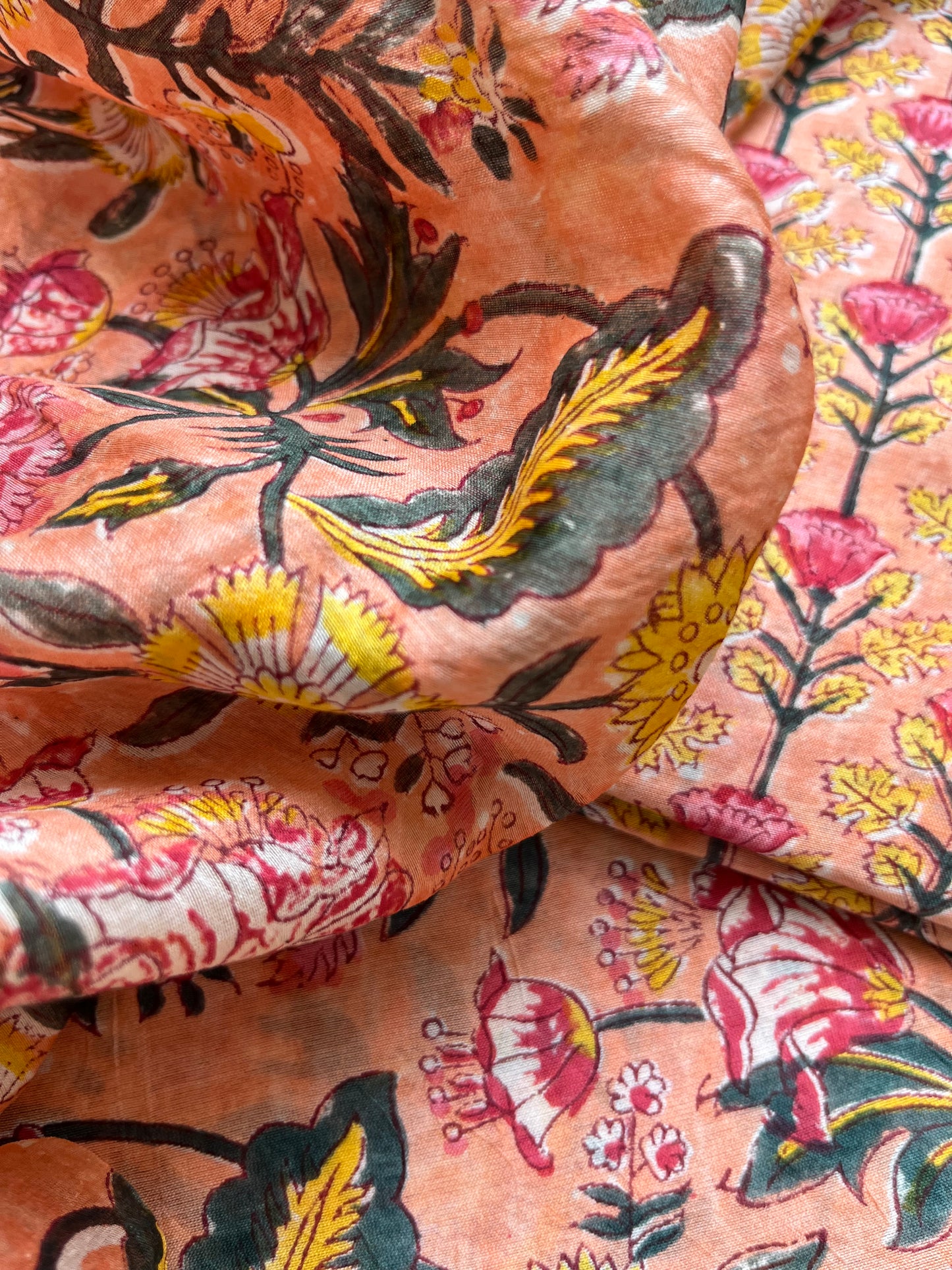 Block print chanderi Dupatta Kurta bottom