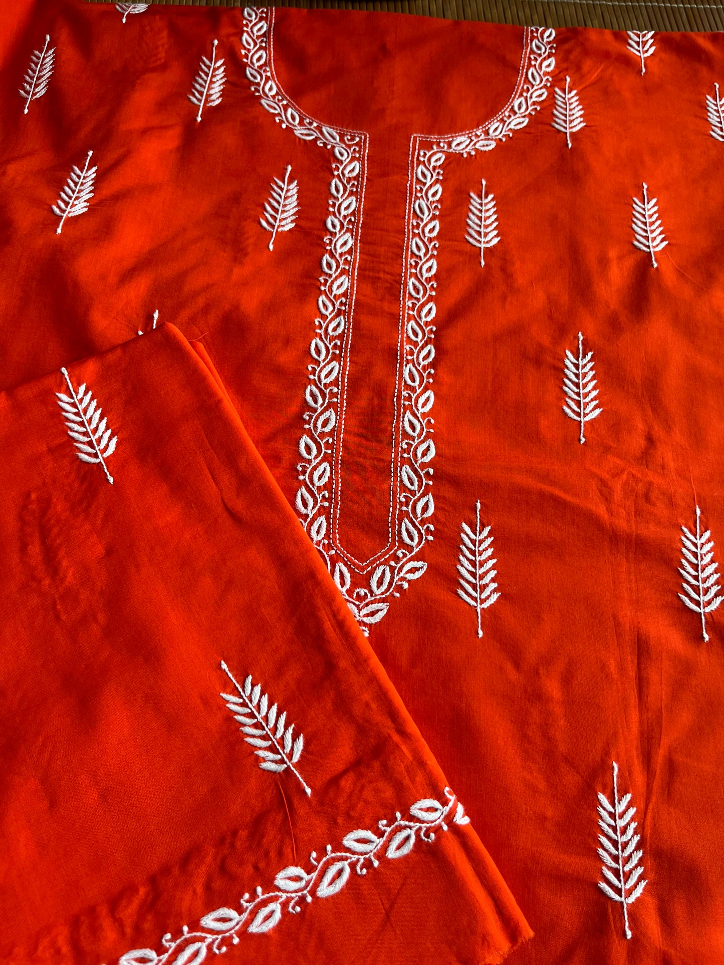 Cotton chikan kurta bottom
