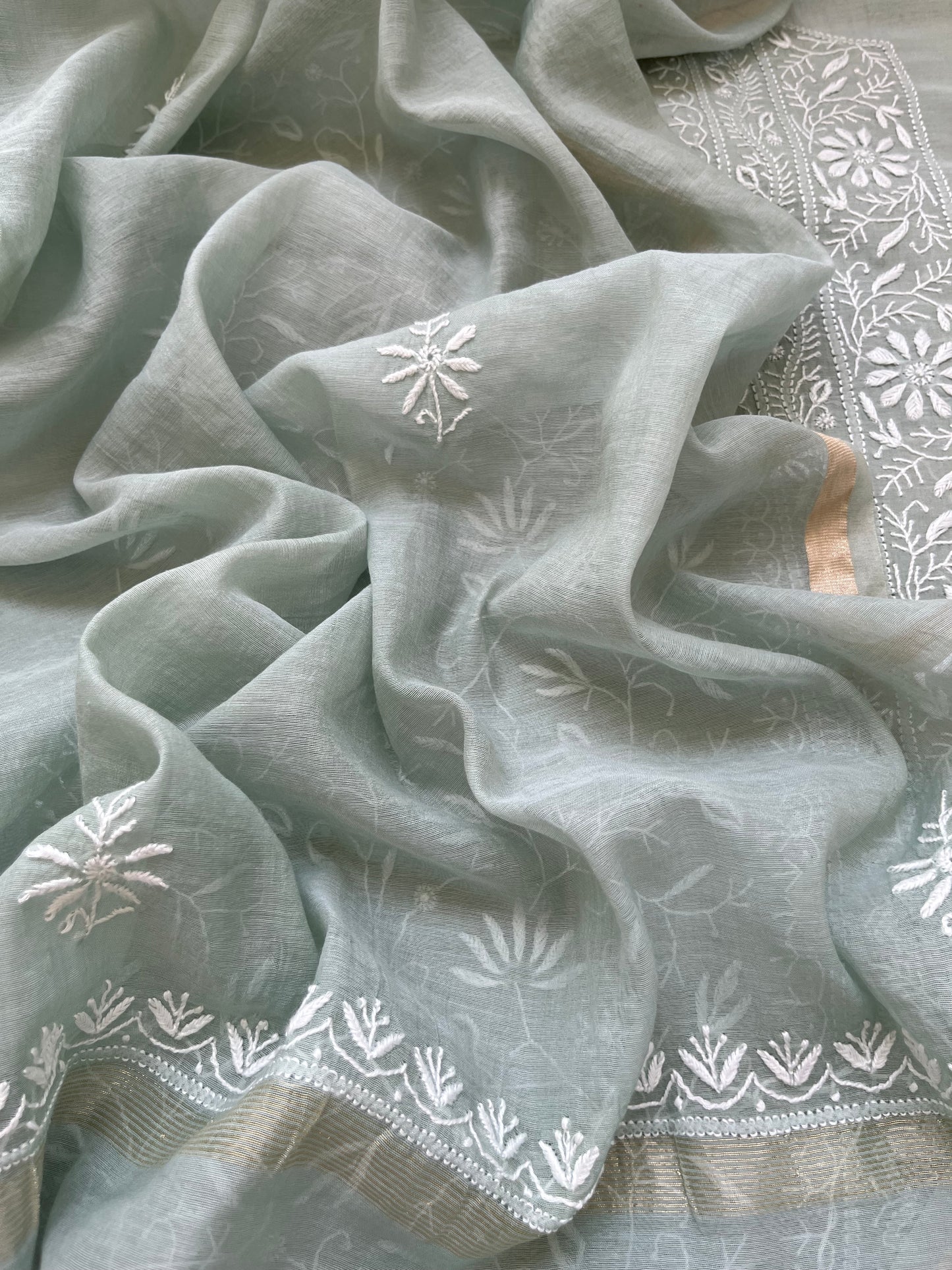 Chanderi Chikankari Kurta Dupatta