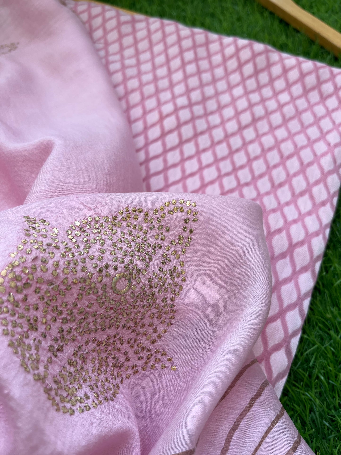 Jaamdani kurta mukaish dupatta