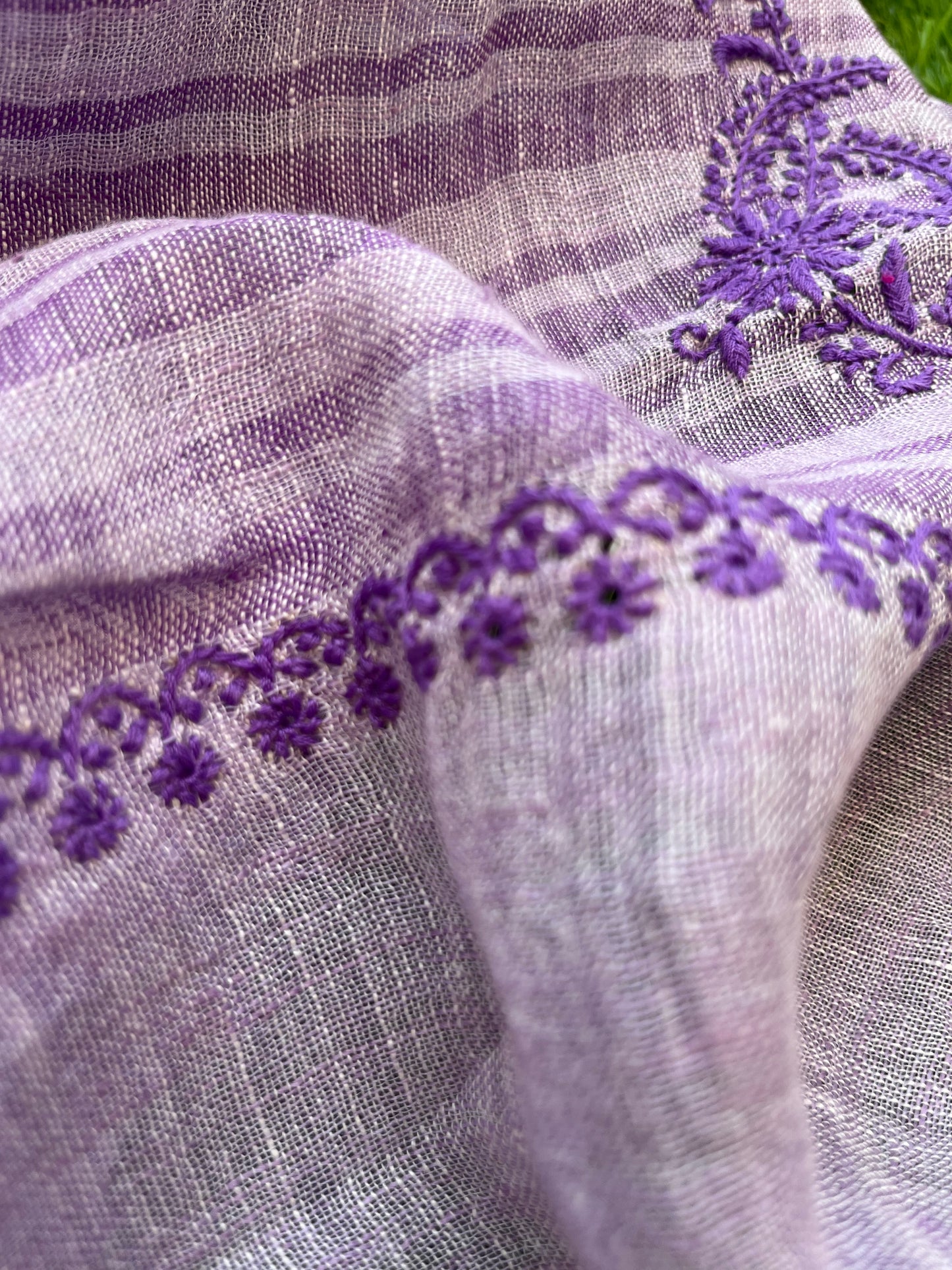Cotton block print kurta bottom fabric chikan work dupatta
