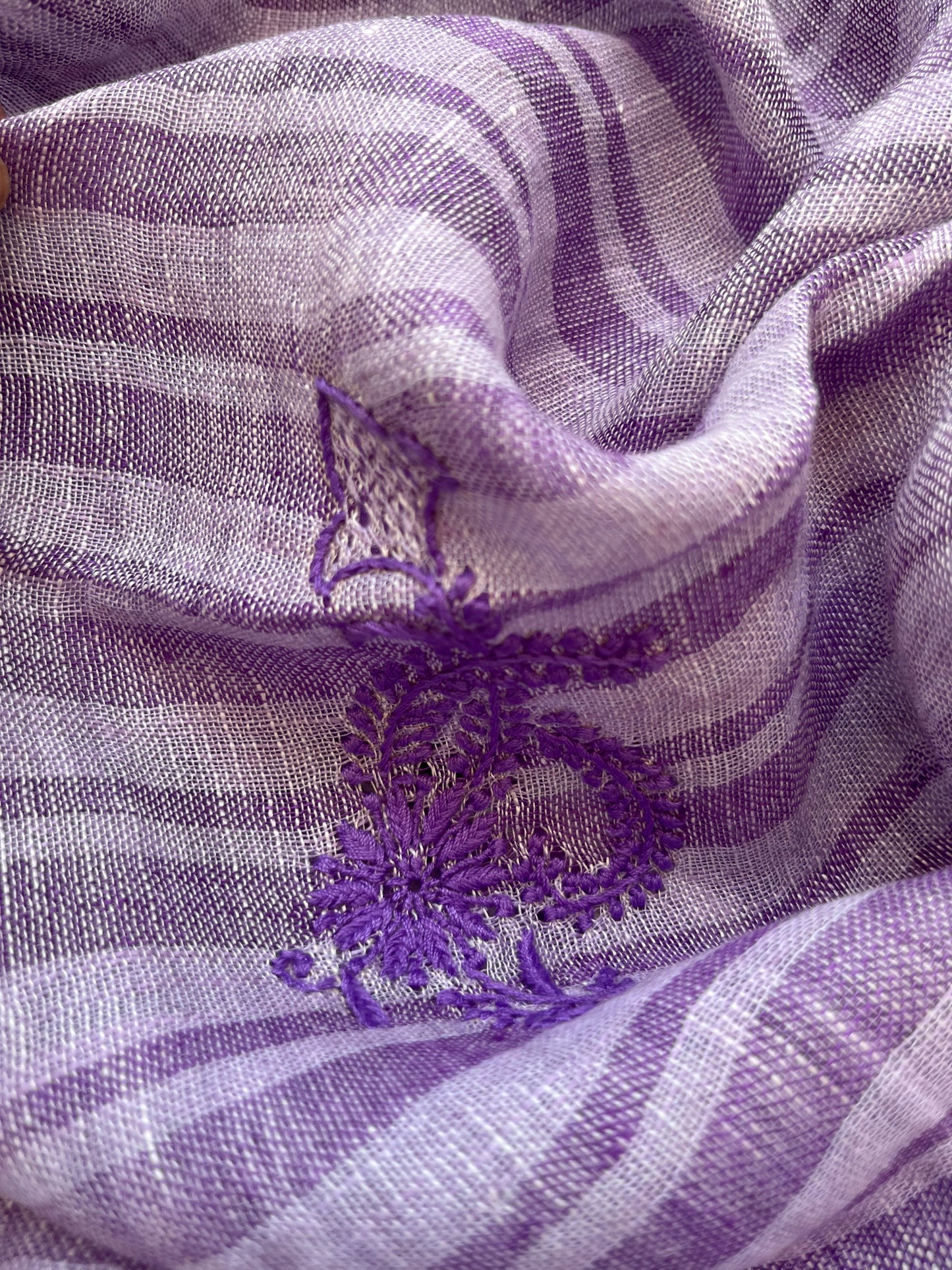 Cotton block print kurta bottom fabric chikan work dupatta