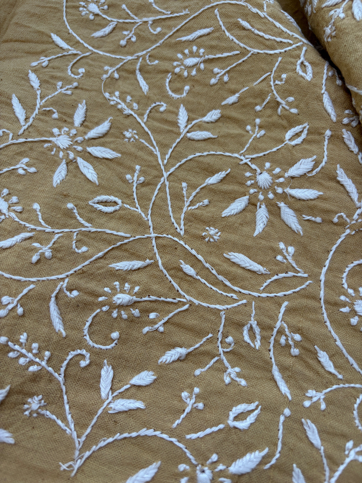 Handwoven khadi Cotton kurta mul chikankari dupatta