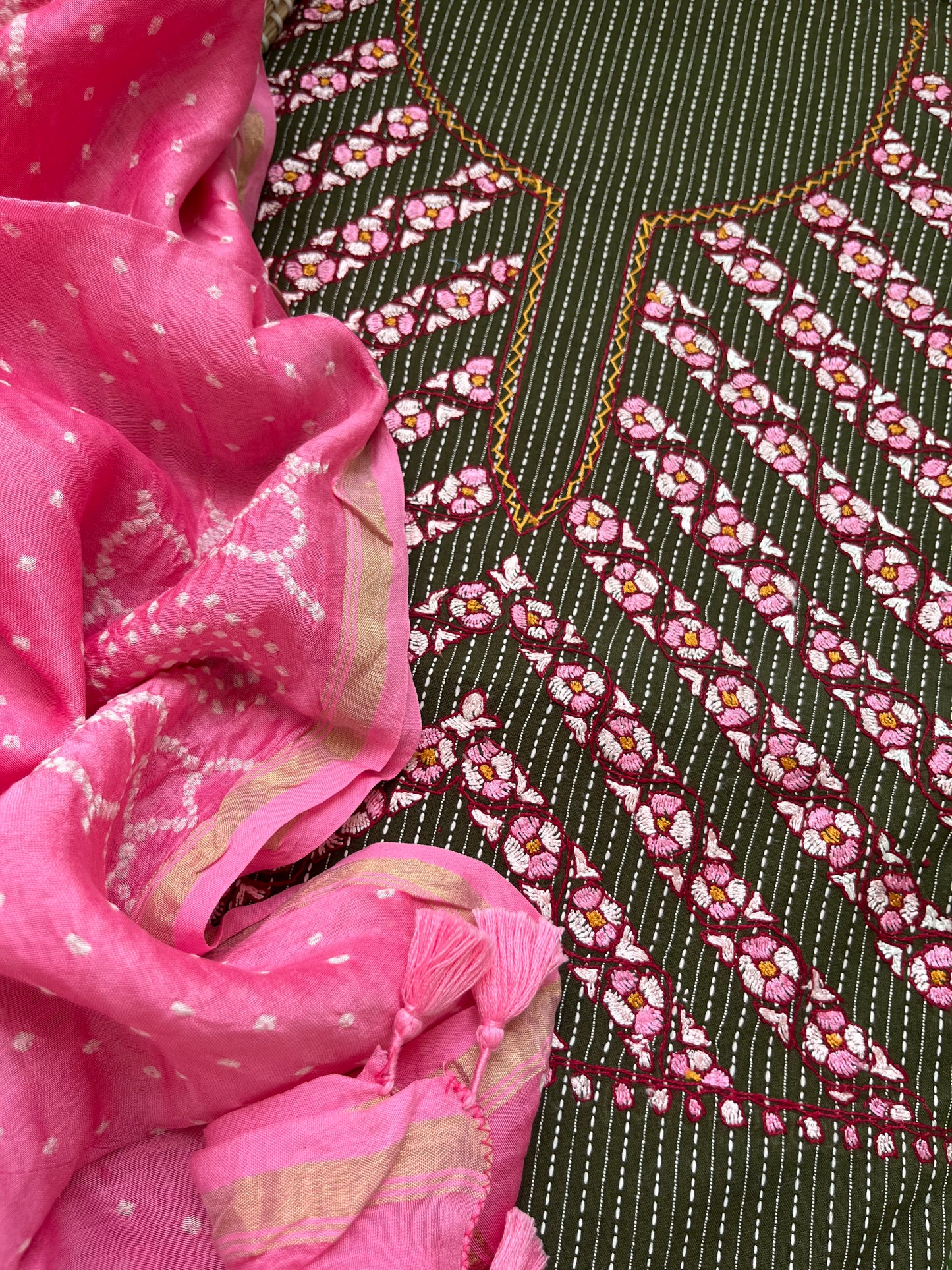 Cotton kashmiri work kurta