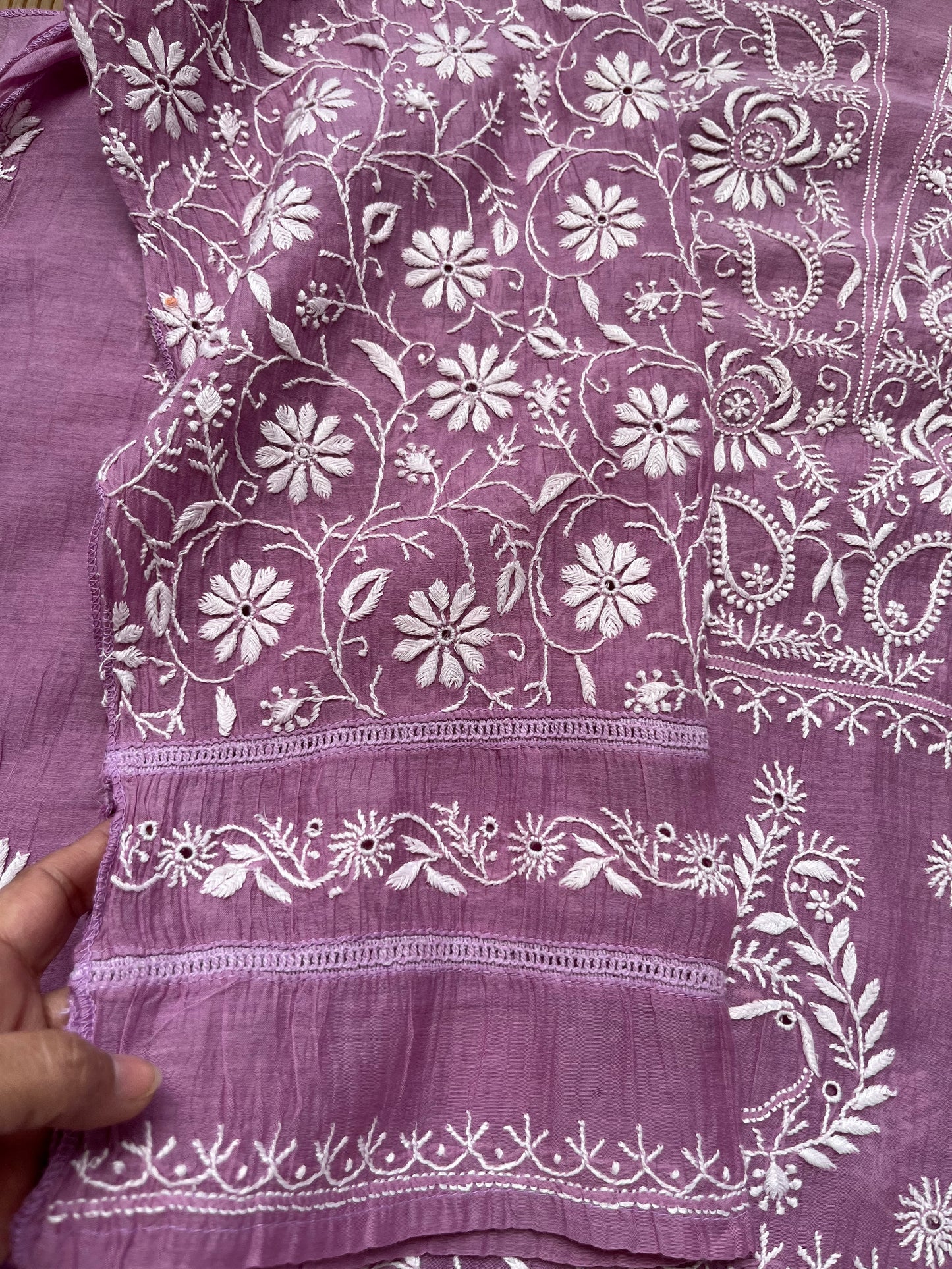 Chanderi Chikankari Kurta Dupatta
